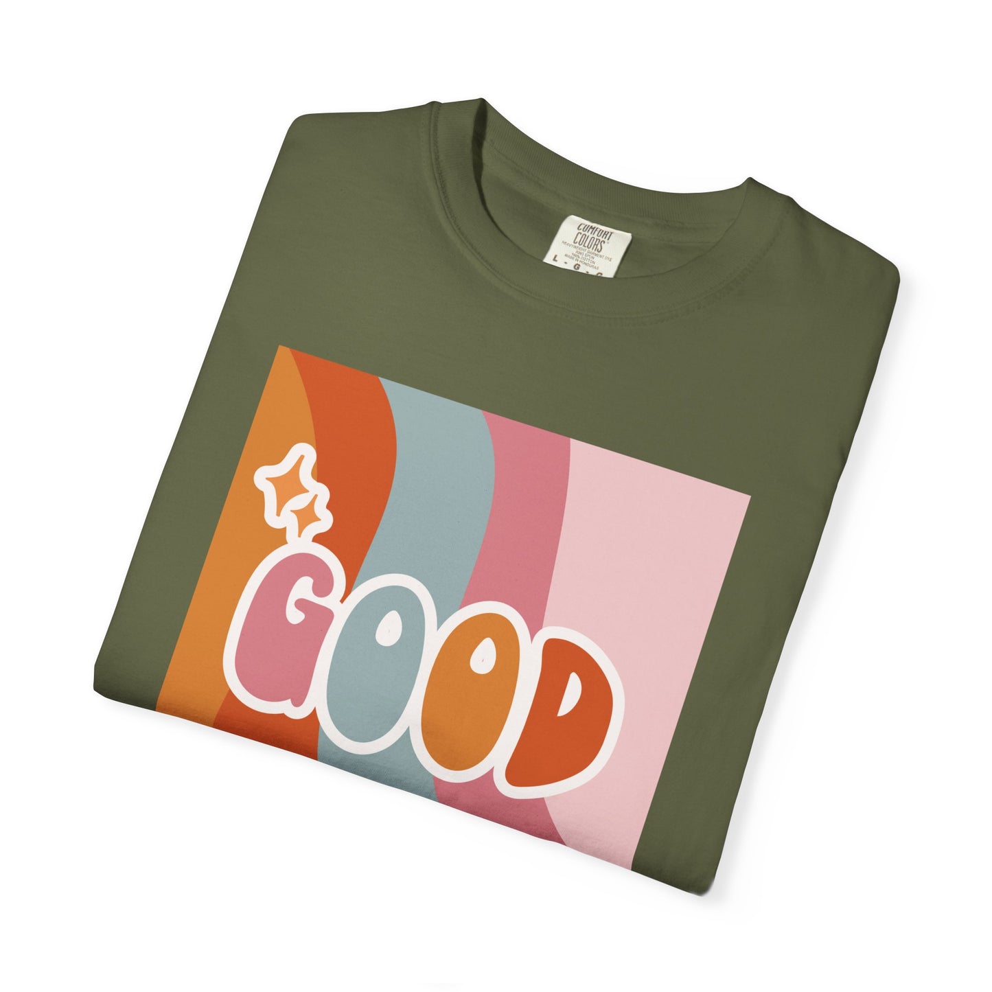 Good Vibes Unisex Garment-Dyed T-Shirt – Relaxed Fit Summer Tee