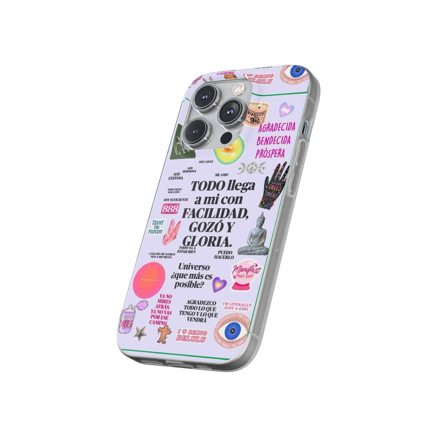 Positive Affirmation Flexi Cases for iPhone, Inspirational Phone Cover, Motivational Case, Gift for Her, Trendy Phone Protector