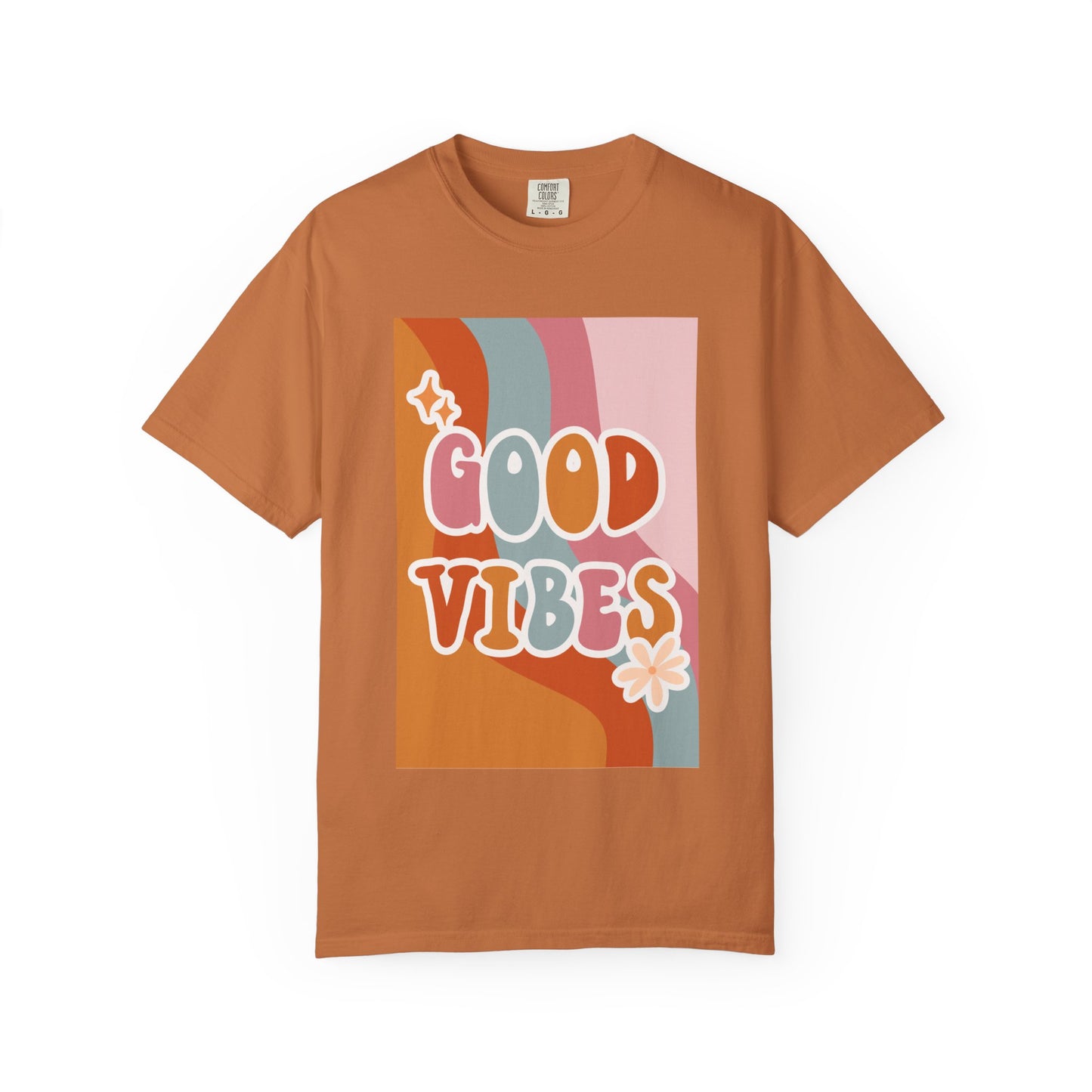 Good Vibes Unisex Garment-Dyed T-Shirt – Relaxed Fit Summer Tee