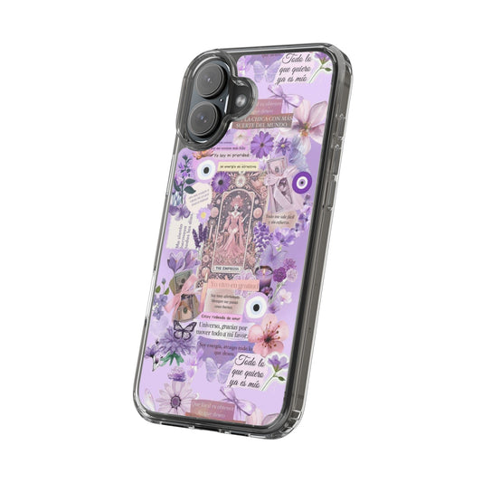 Beautiful Floral Phone Case, Clear Case, Cute Accessories, Gift for Her, Phone Protection, Trendy Tech