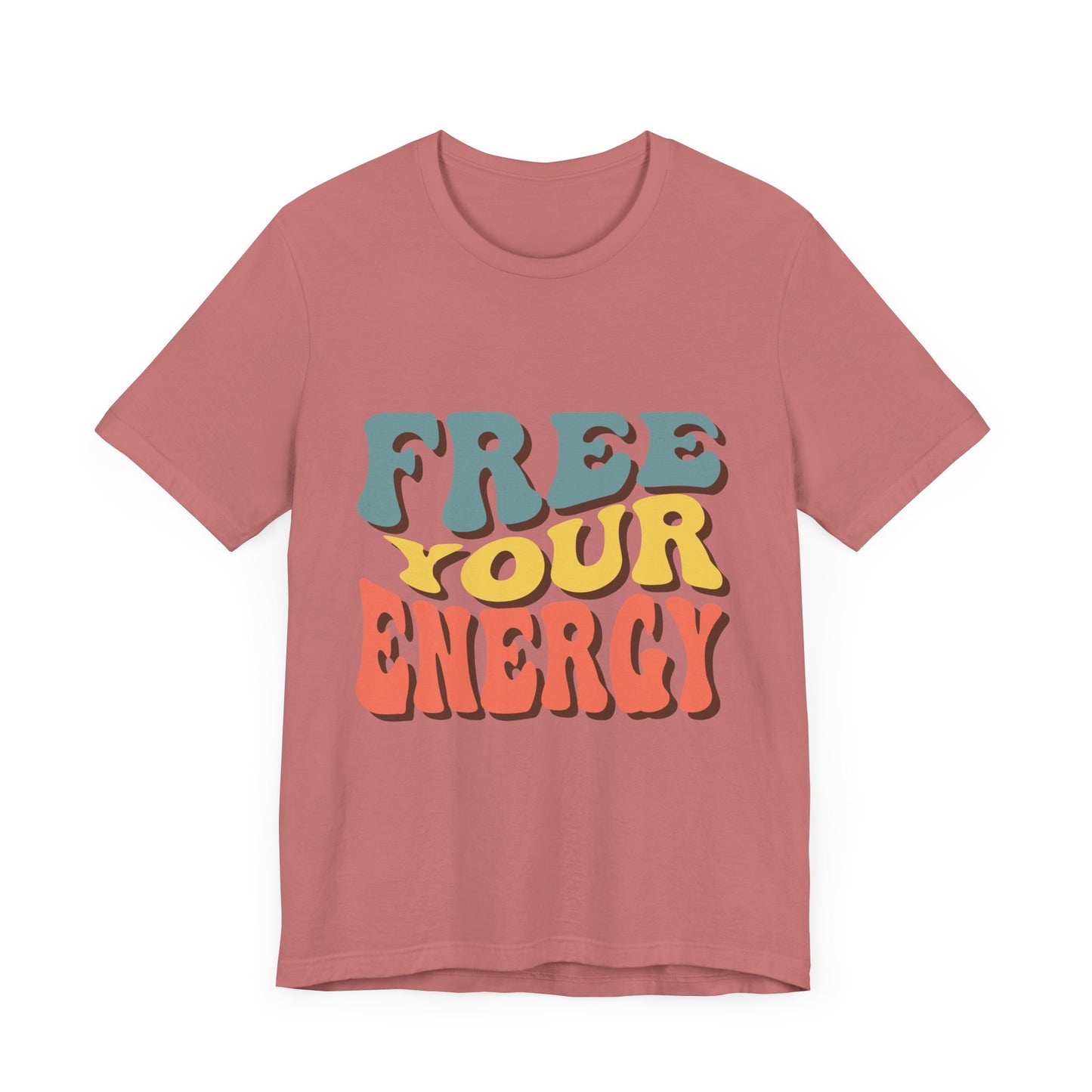 Free Your Energy Unisex Jersey Tee - Vibrant Retro Style for Relaxation & Self-Expression