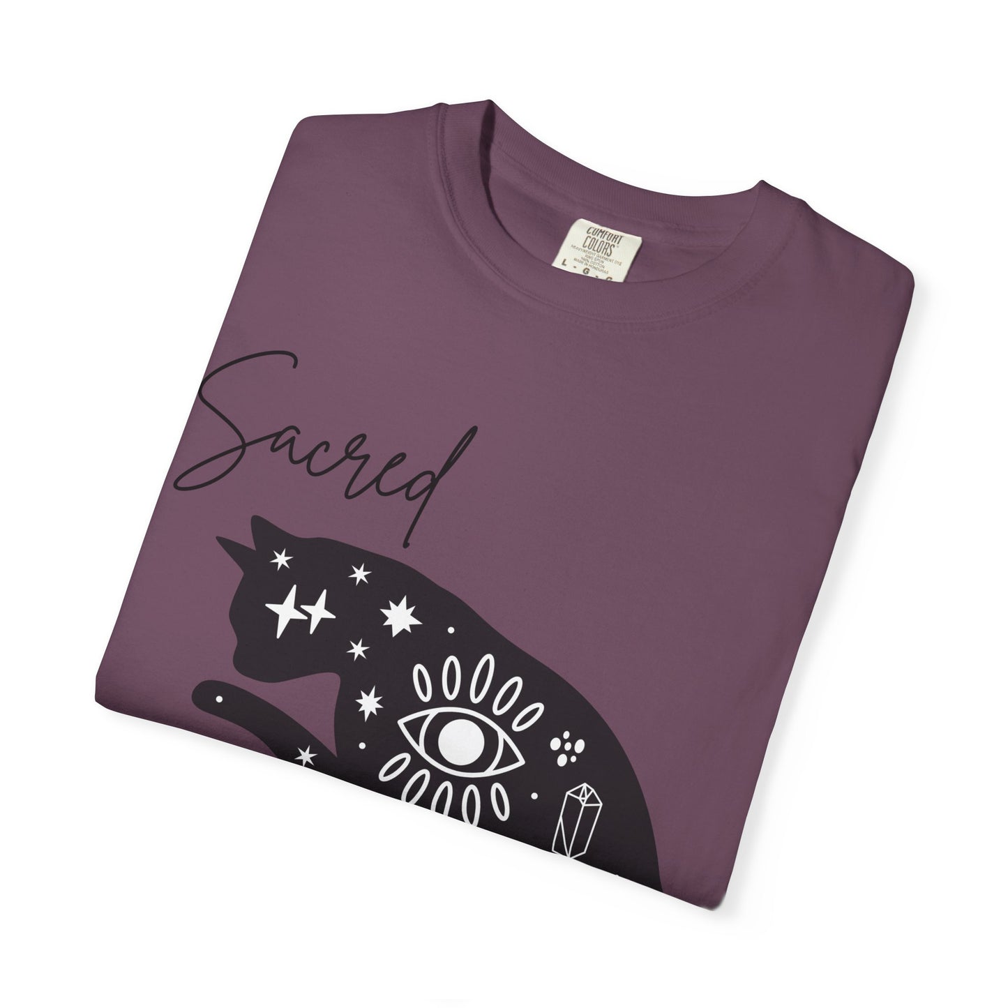 Sacred Whispers Cat T-Shirt | Unisex Garment-Dyed Tee