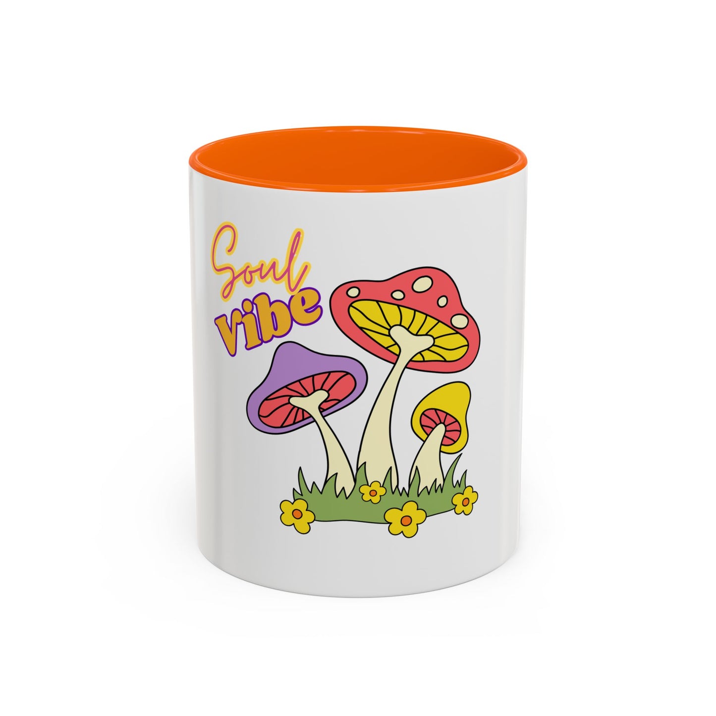 Colorful Soul Vibe Coffee Mug - Inspirational Gift, Fun Kitchenware, Mushroom Decor, Unique Drinkware, Tea Lovers