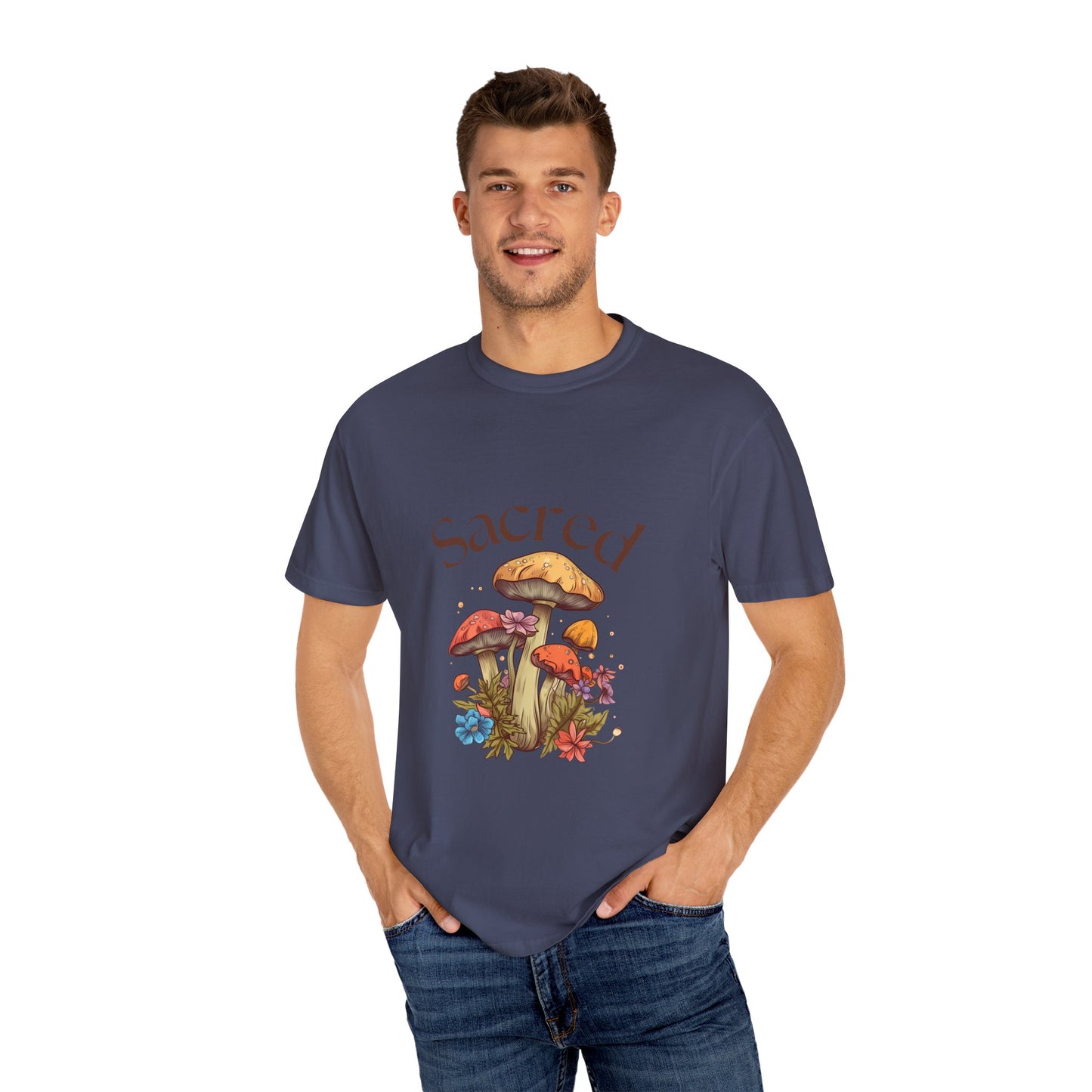 Sacred Mushroom Unisex Garment-Dyed T-Shirt