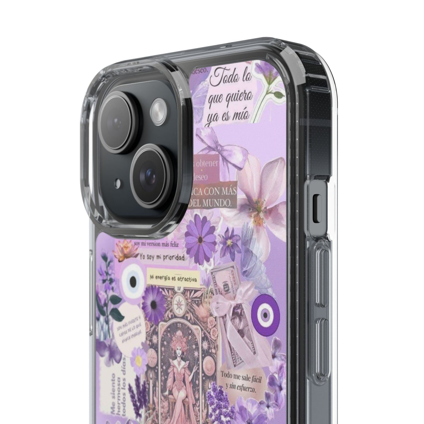 Beautiful Floral Phone Case, Clear Case, Cute Accessories, Gift for Her, Phone Protection, Trendy Tech