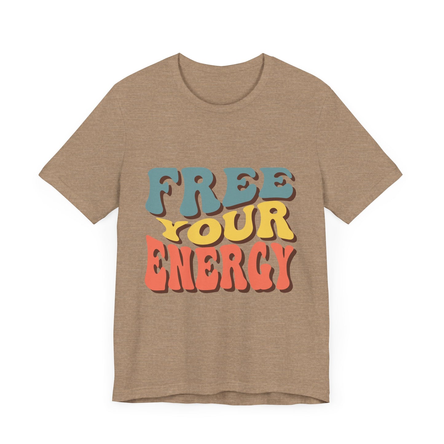 Free Your Energy Unisex Jersey Tee - Vibrant Retro Style for Relaxation & Self-Expression