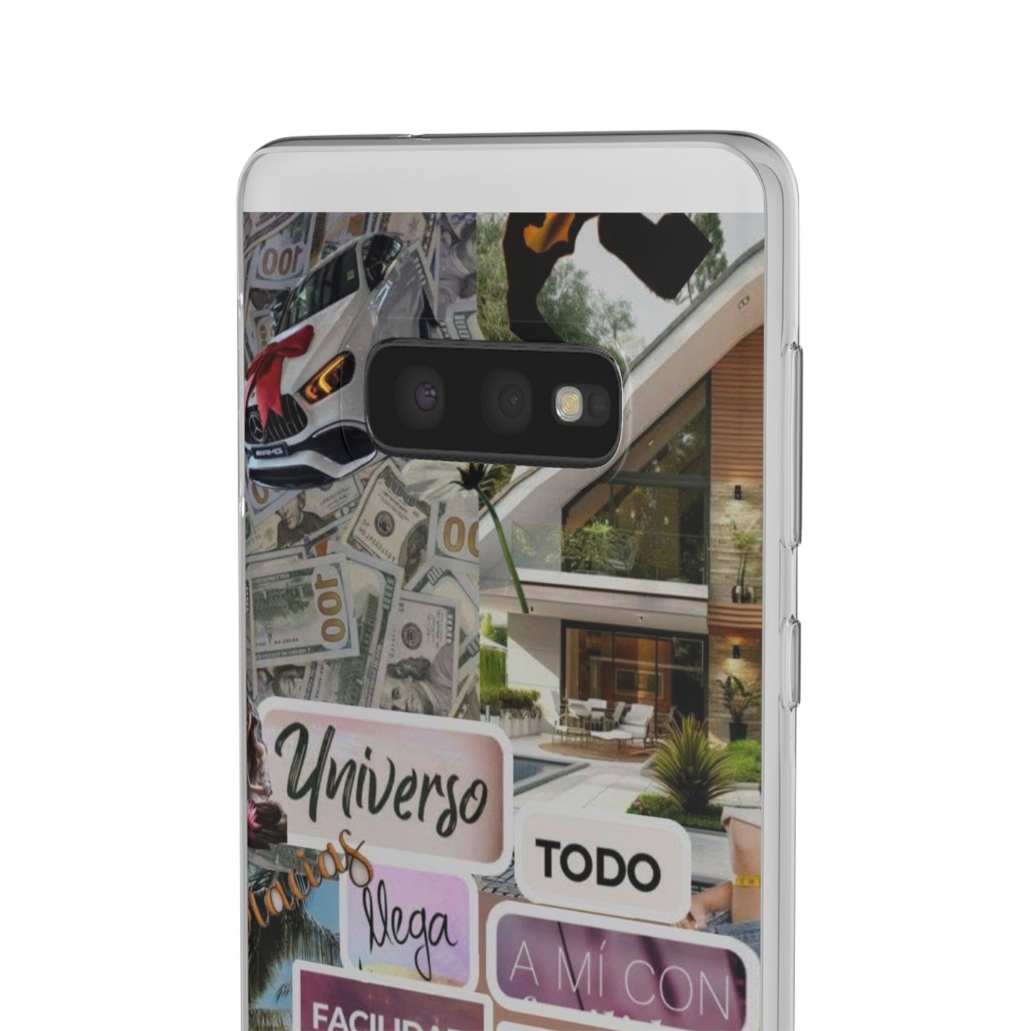 Vibrant Flexi Phone Case with Inspirational Quotes, Bohemian Style, Perfect Gift for Friends, Travelers, Birthdays, Everyday Use