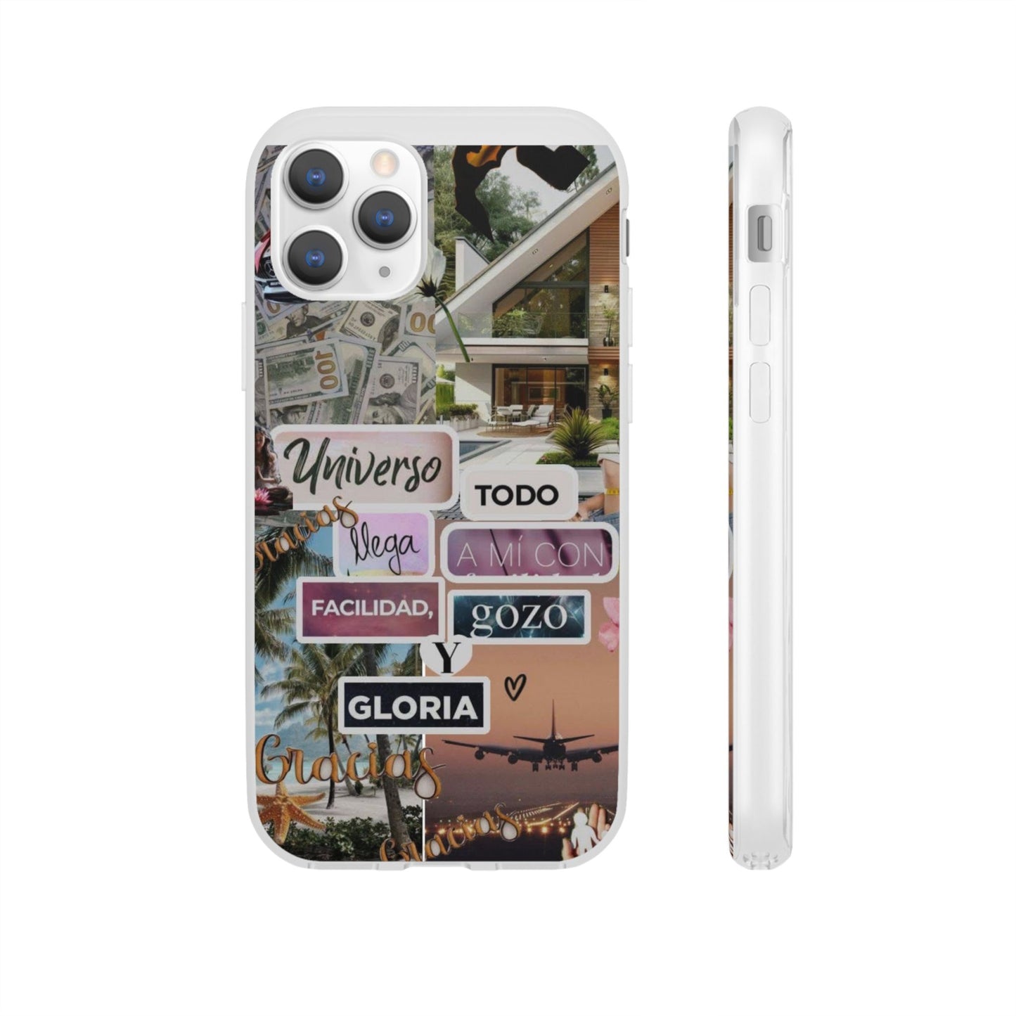 Vibrant Flexi Phone Case with Inspirational Quotes, Bohemian Style, Perfect Gift for Friends, Travelers, Birthdays, Everyday Use