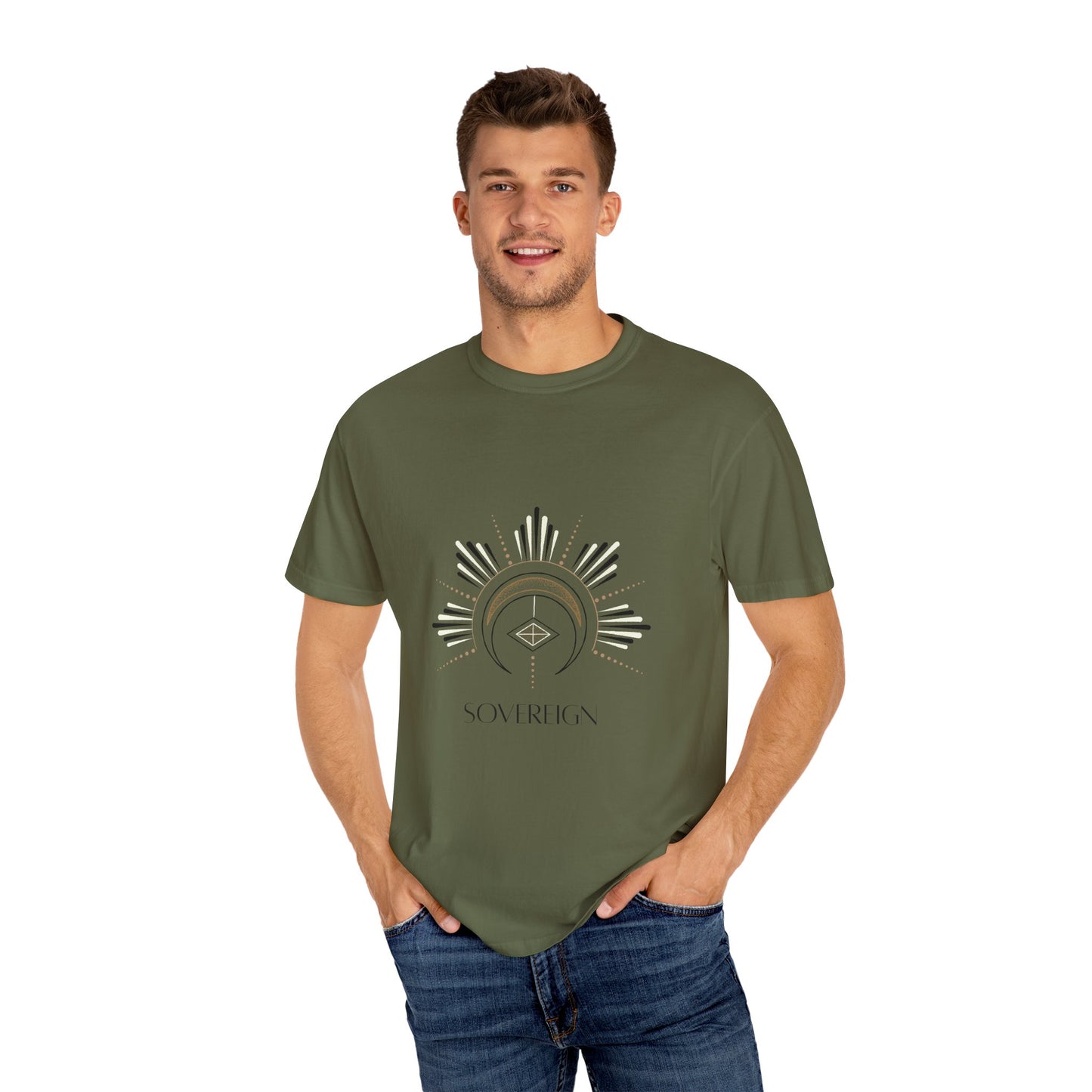 Sovereign Unisex Garment-Dyed T-Shirt - Bohemian Style Graphic Tee
