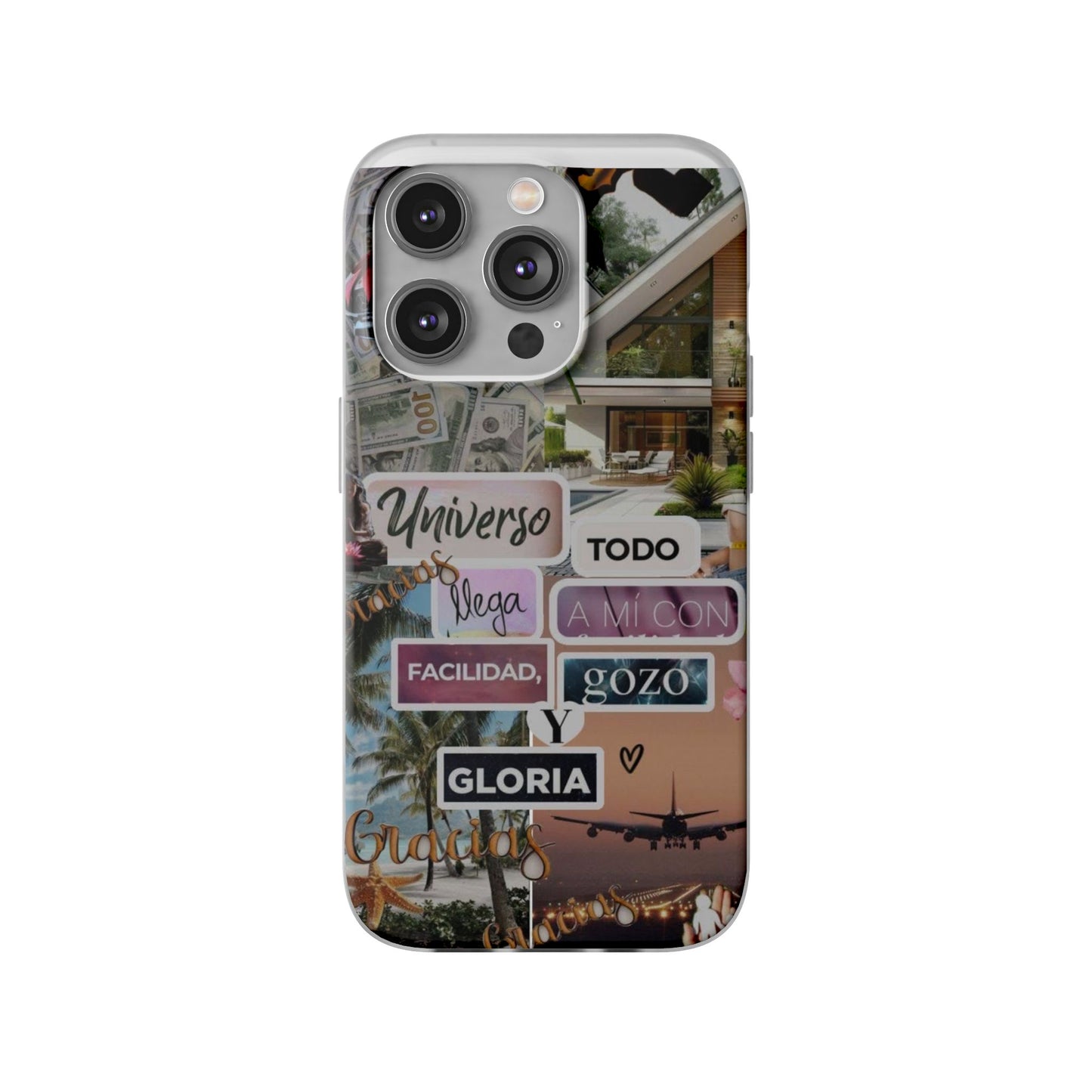 Vibrant Flexi Phone Case with Inspirational Quotes, Bohemian Style, Perfect Gift for Friends, Travelers, Birthdays, Everyday Use