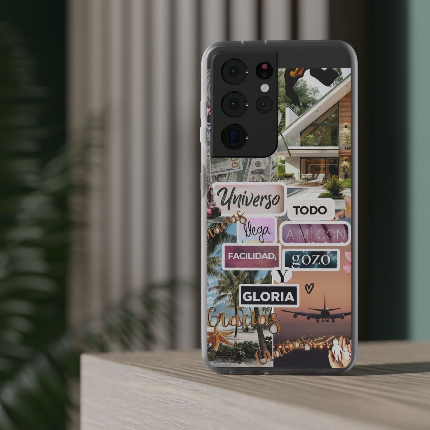 Vibrant Flexi Phone Case with Inspirational Quotes, Bohemian Style, Perfect Gift for Friends, Travelers, Birthdays, Everyday Use