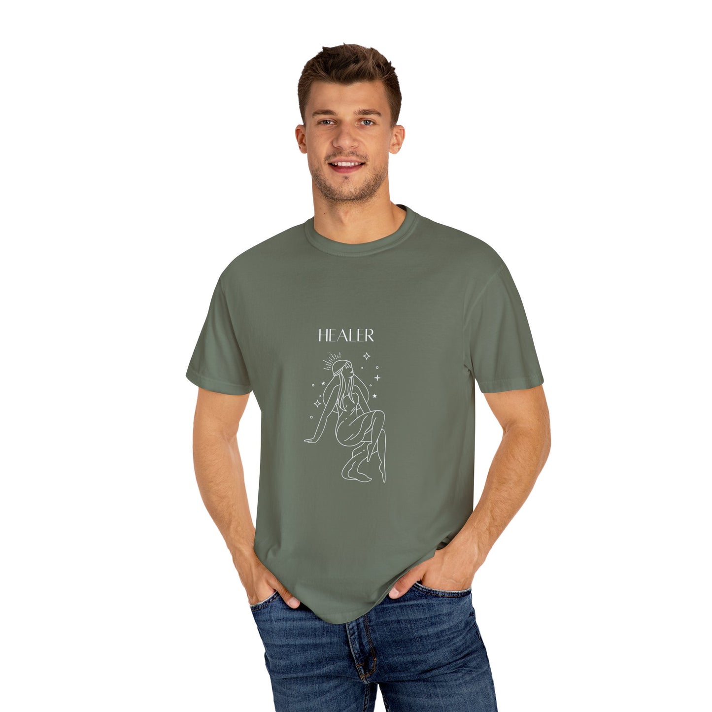 Healer Unisex Garment-Dyed T-Shirt – Spiritual Wellness Tee