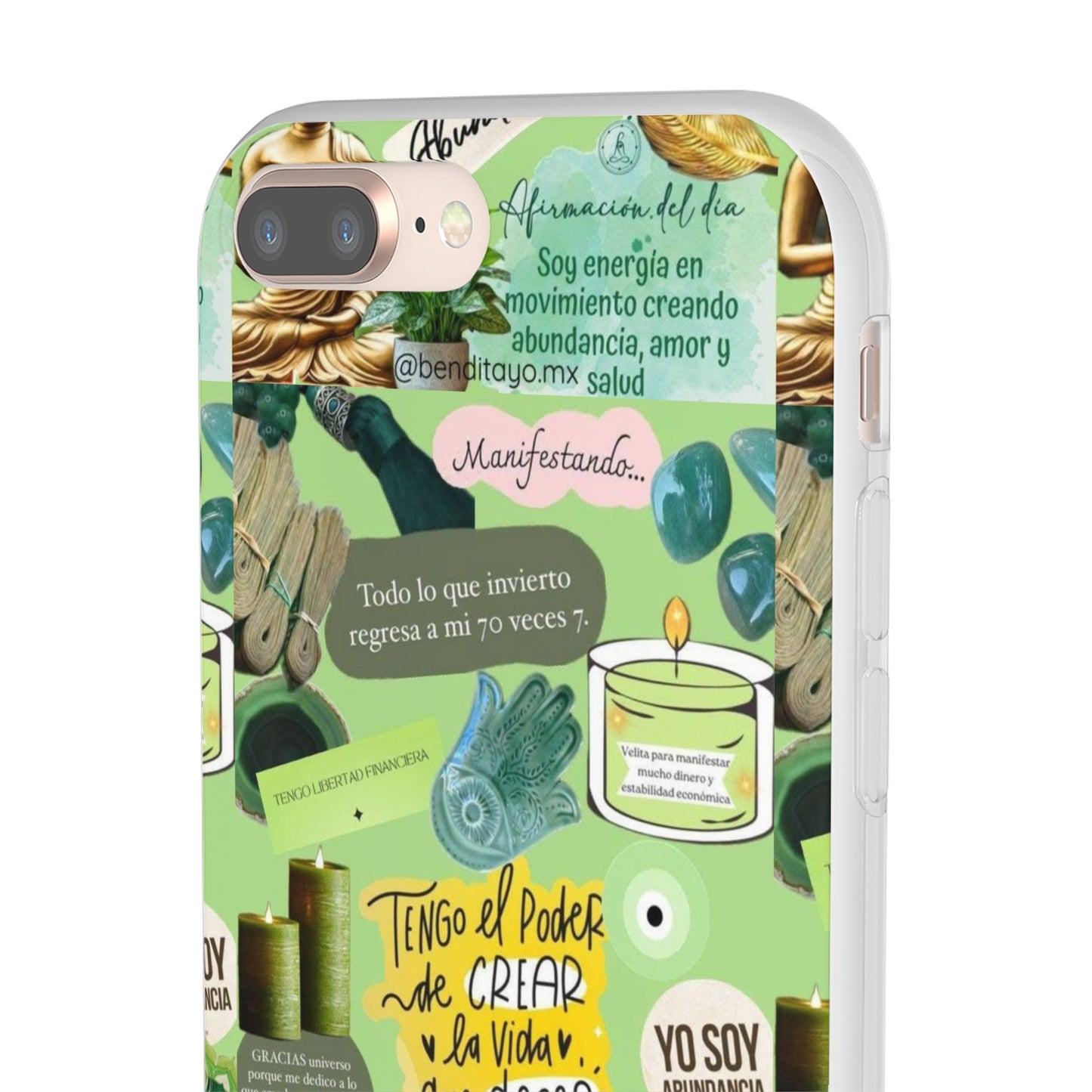 Vibrant Flexi Cases for Abundance Mindset | Phone Protection, Gift for Motivational Quotes, Spiritual Decor, Positive Vibes