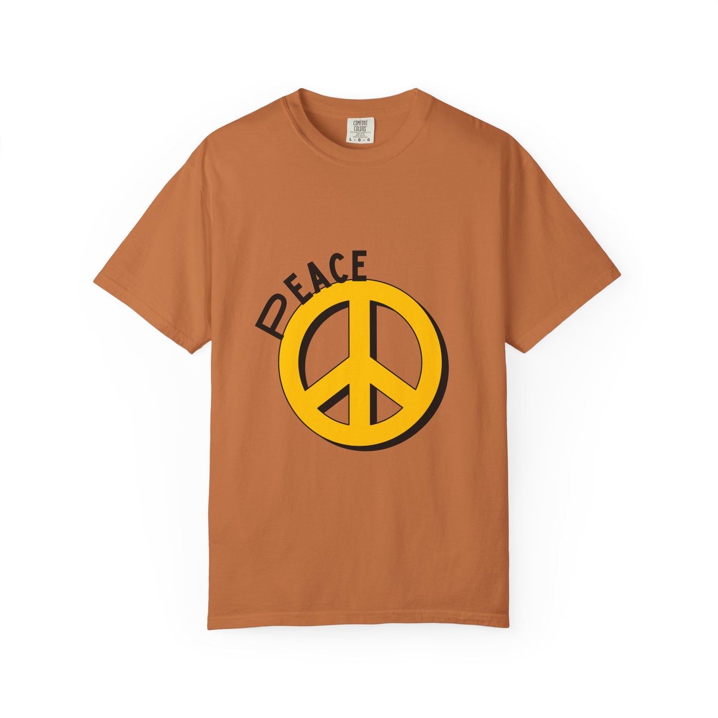 Peace Graphic Unisex T-Shirt - Garment-Dyed White Tee for Casual Vibes