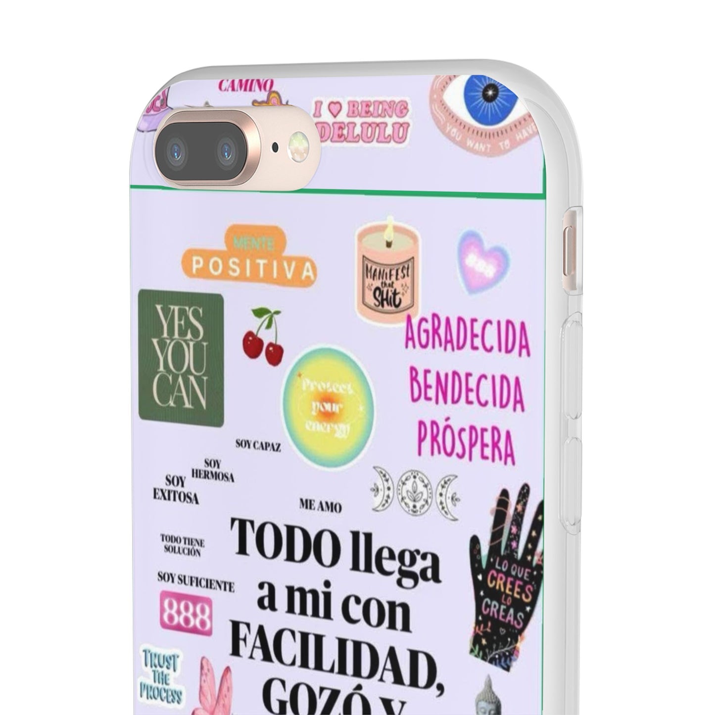 Positive Affirmation Flexi Cases for iPhone, Inspirational Phone Cover, Motivational Case, Gift for Her, Trendy Phone Protector