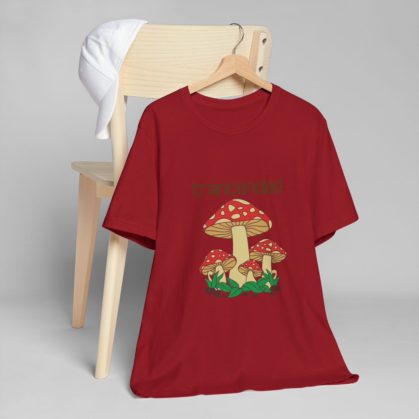 Trancended Mushroom Unisex Jersey T-Shirt - Nature Lovers Tee