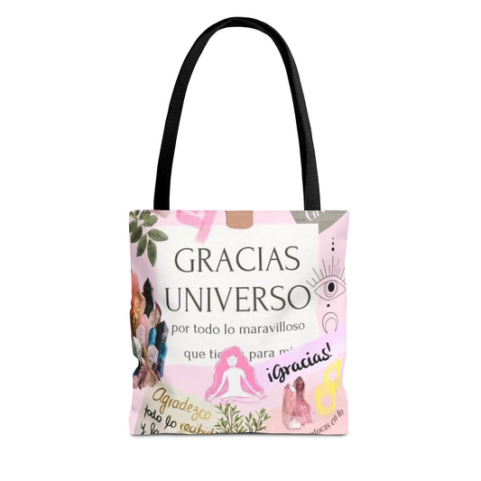 Gratitude Tote Bag, Inspirational Canvas Shopper, Thank You Gift, Boho Style Carryall, Positive Vibes Bag