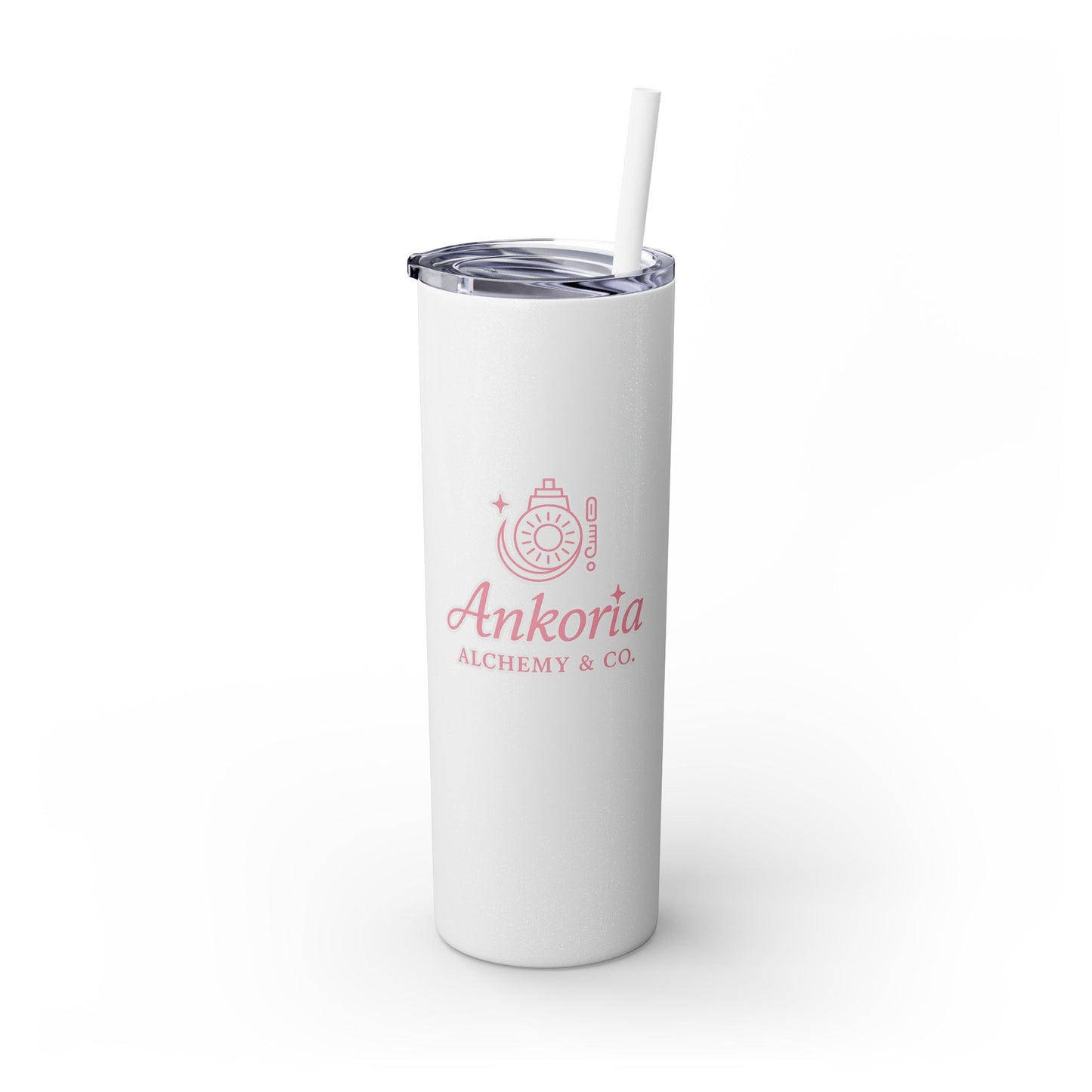 Ankoria signature collection Elegant Custom Skinny Tumbler with Straw | 20oz - Perfect for Every Occasion