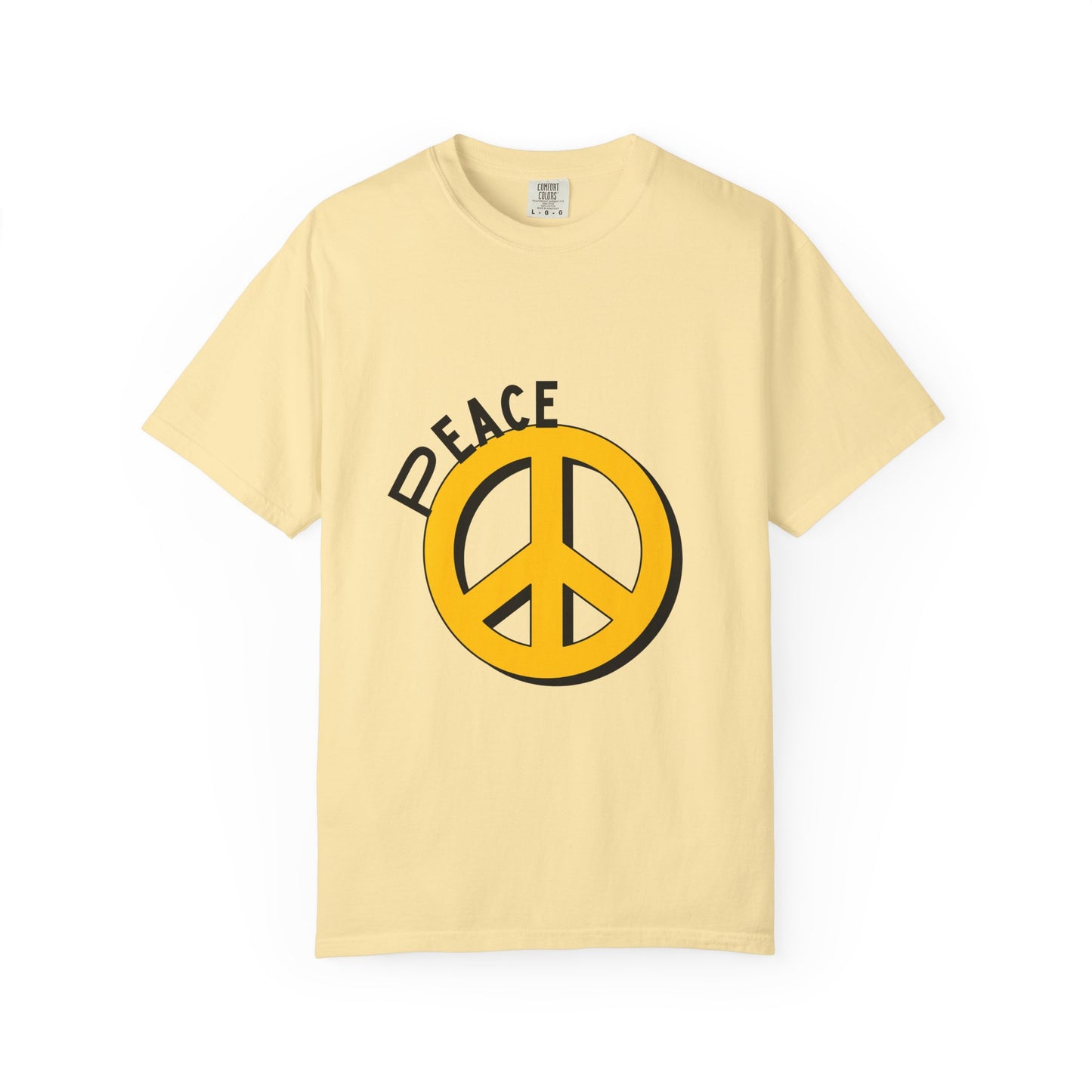 Peace Graphic Unisex T-Shirt - Garment-Dyed White Tee for Casual Vibes