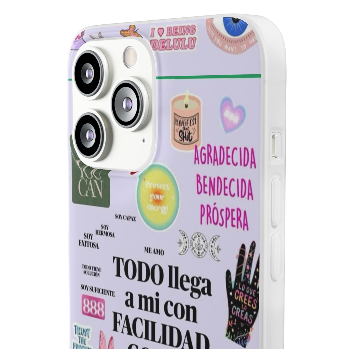 Positive Affirmation Flexi Cases for iPhone, Inspirational Phone Cover, Motivational Case, Gift for Her, Trendy Phone Protector