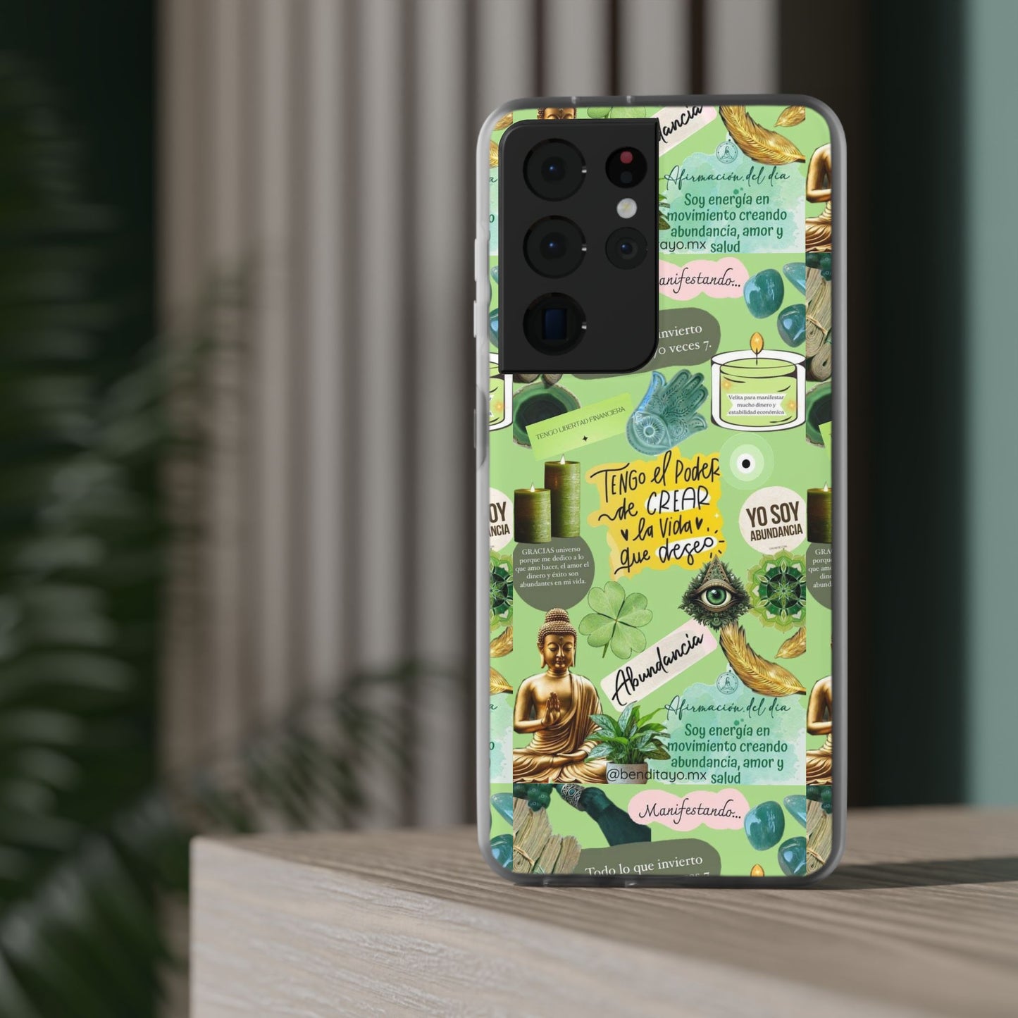 Vibrant Flexi Cases for Abundance Mindset | Phone Protection, Gift for Motivational Quotes, Spiritual Decor, Positive Vibes