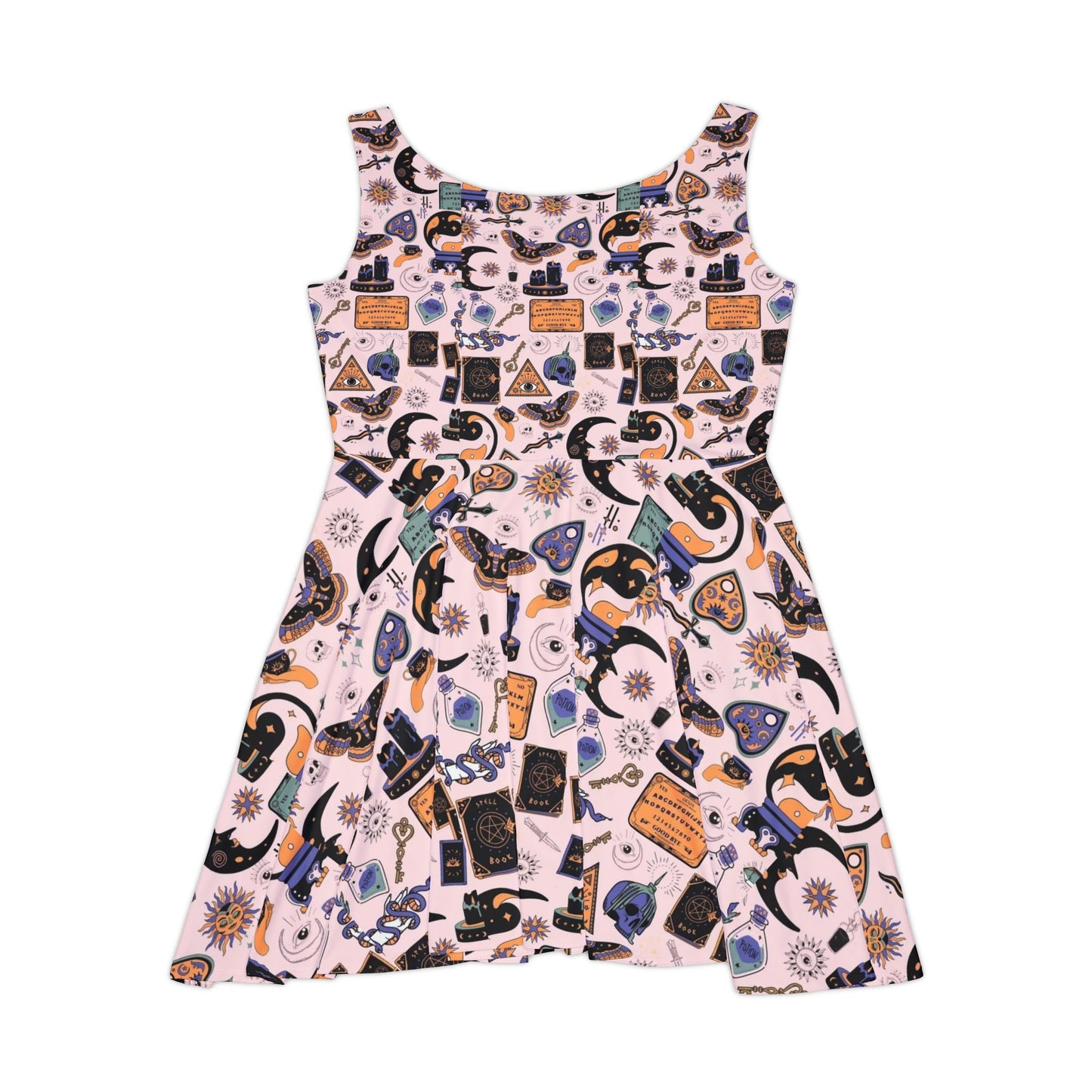 Stylish Women's Skater Dress with Whimsical Pattern, Ideal for Casual Outings, Summer Parties, Boho Vibes, Cute and Comfy Wear, Unique [...]