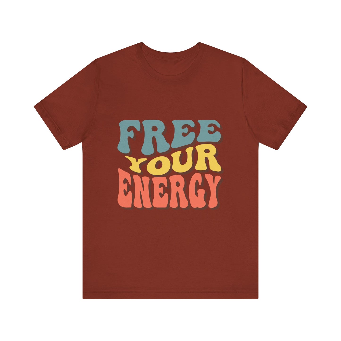 Free Your Energy Unisex Jersey Tee - Vibrant Retro Style for Relaxation & Self-Expression