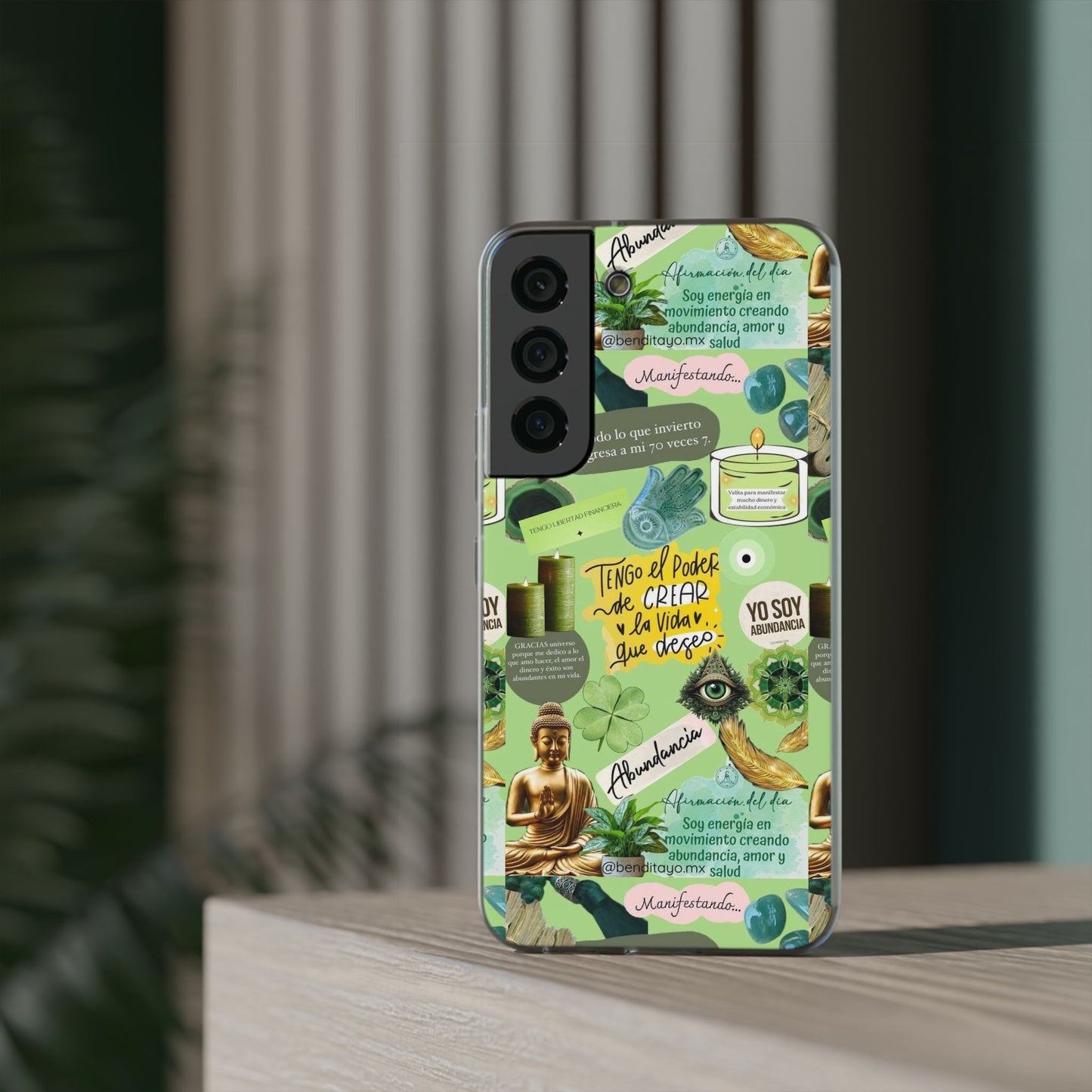 Vibrant Flexi Cases for Abundance Mindset | Phone Protection, Gift for Motivational Quotes, Spiritual Decor, Positive Vibes