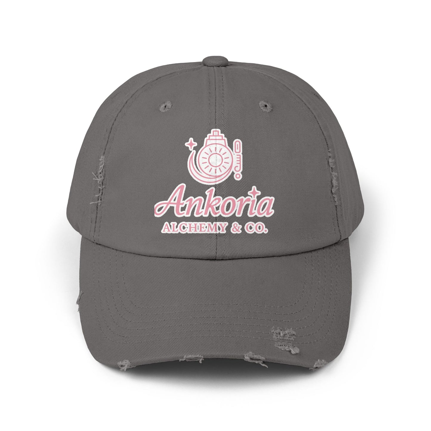 💖 Ankoria Alchemy  Signature Collection Distressed Unisex Cap - Trendy Casual Wear