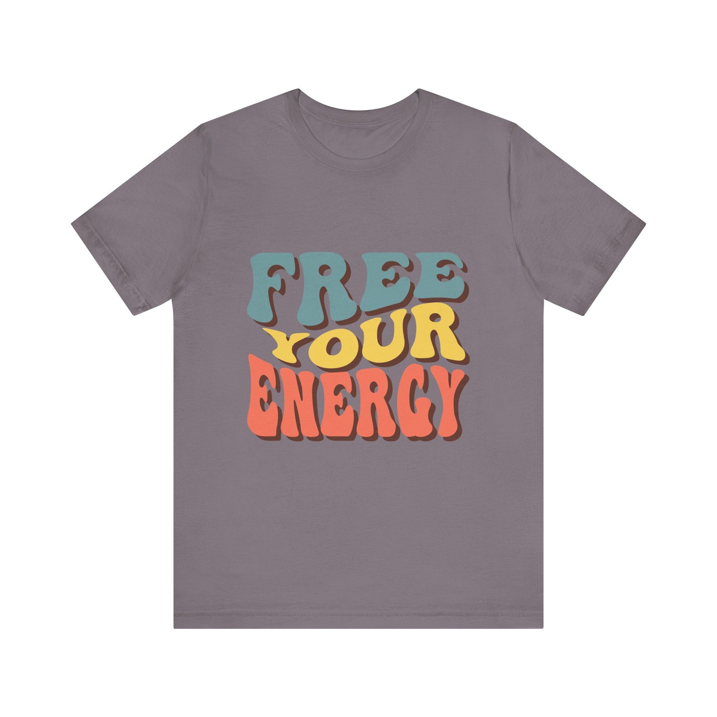 Free Your Energy Unisex Jersey Tee - Vibrant Retro Style for Relaxation & Self-Expression