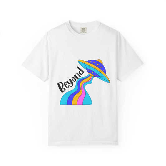 Unisex Beyond Graphic T-Shirt - Vibrant Space-Inspired Design