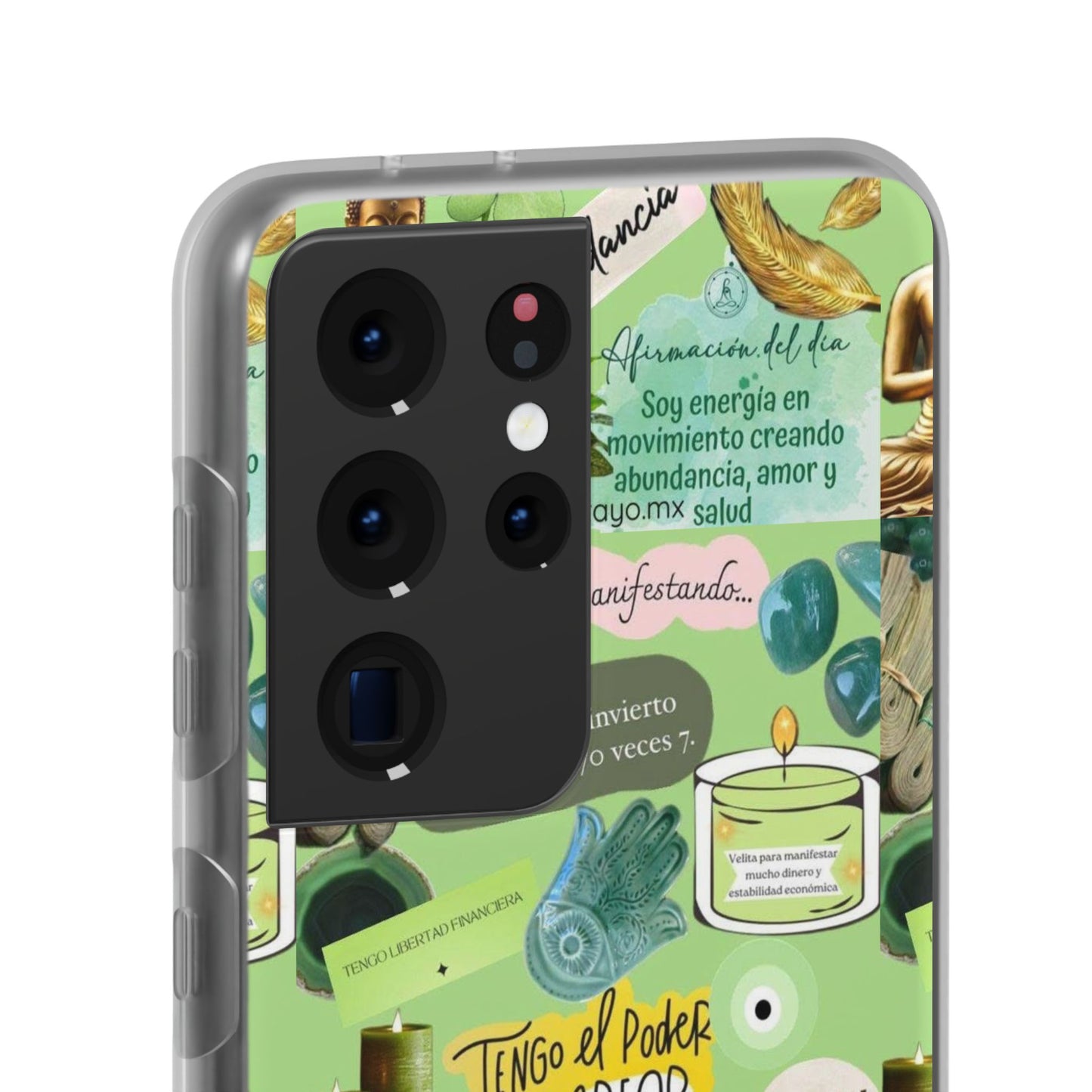 Vibrant Flexi Cases for Abundance Mindset | Phone Protection, Gift for Motivational Quotes, Spiritual Decor, Positive Vibes