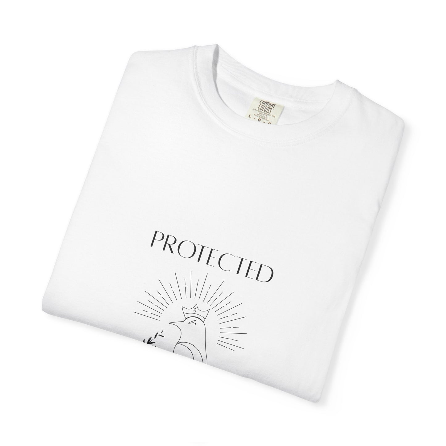 Protected Unisex Garment-Dyed T-Shirt - Minimalist Bird Design