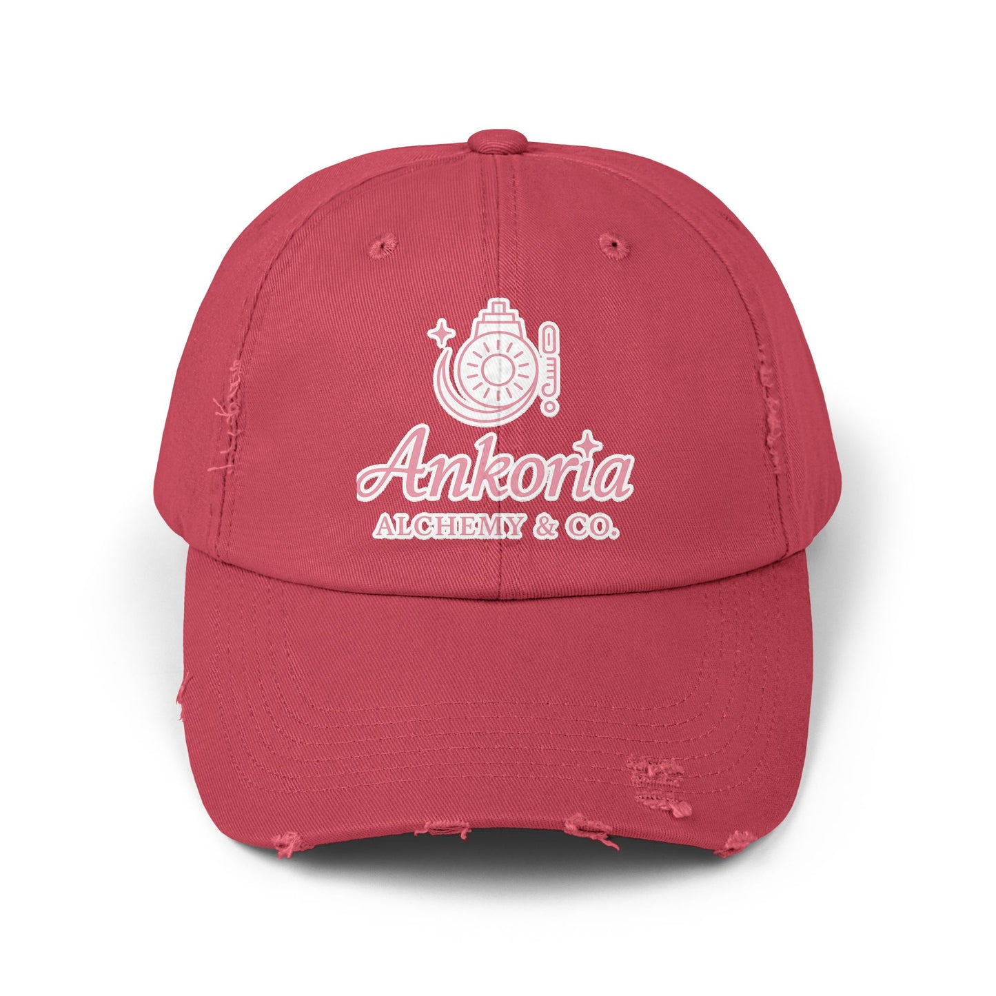 💖 Ankoria Alchemy  Signature Collection Distressed Unisex Cap - Trendy Casual Wear