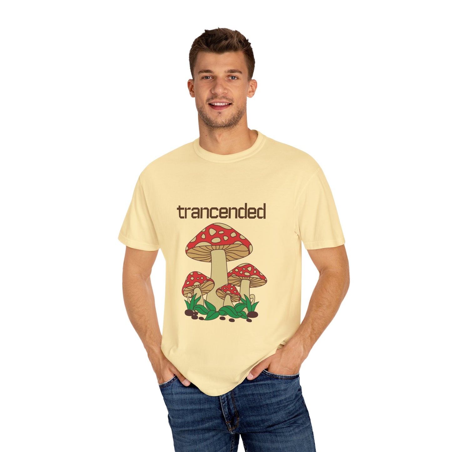 Trancended Mushroom Unisex Garment-Dyed T-Shirt