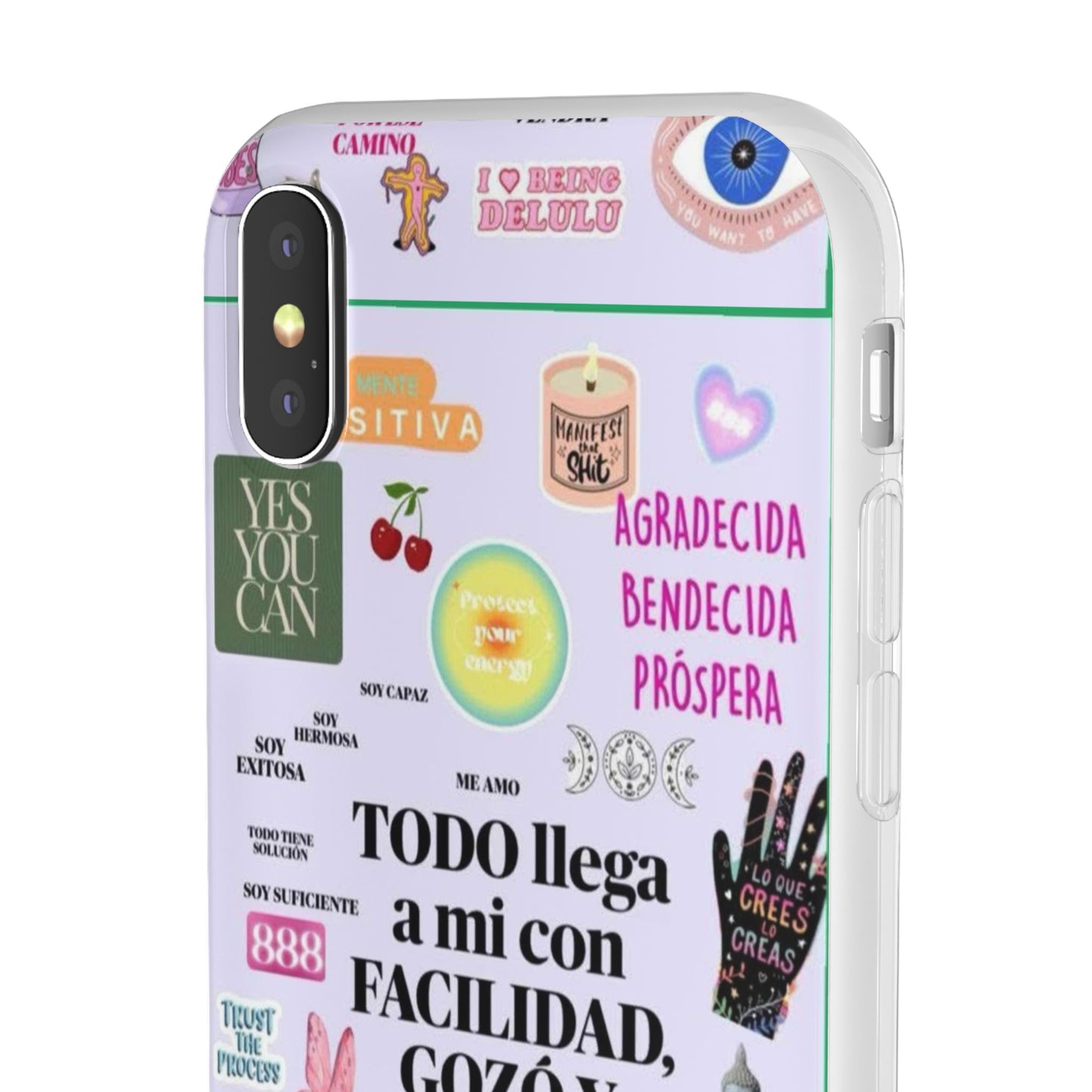 Positive Affirmation Flexi Cases for iPhone, Inspirational Phone Cover, Motivational Case, Gift for Her, Trendy Phone Protector