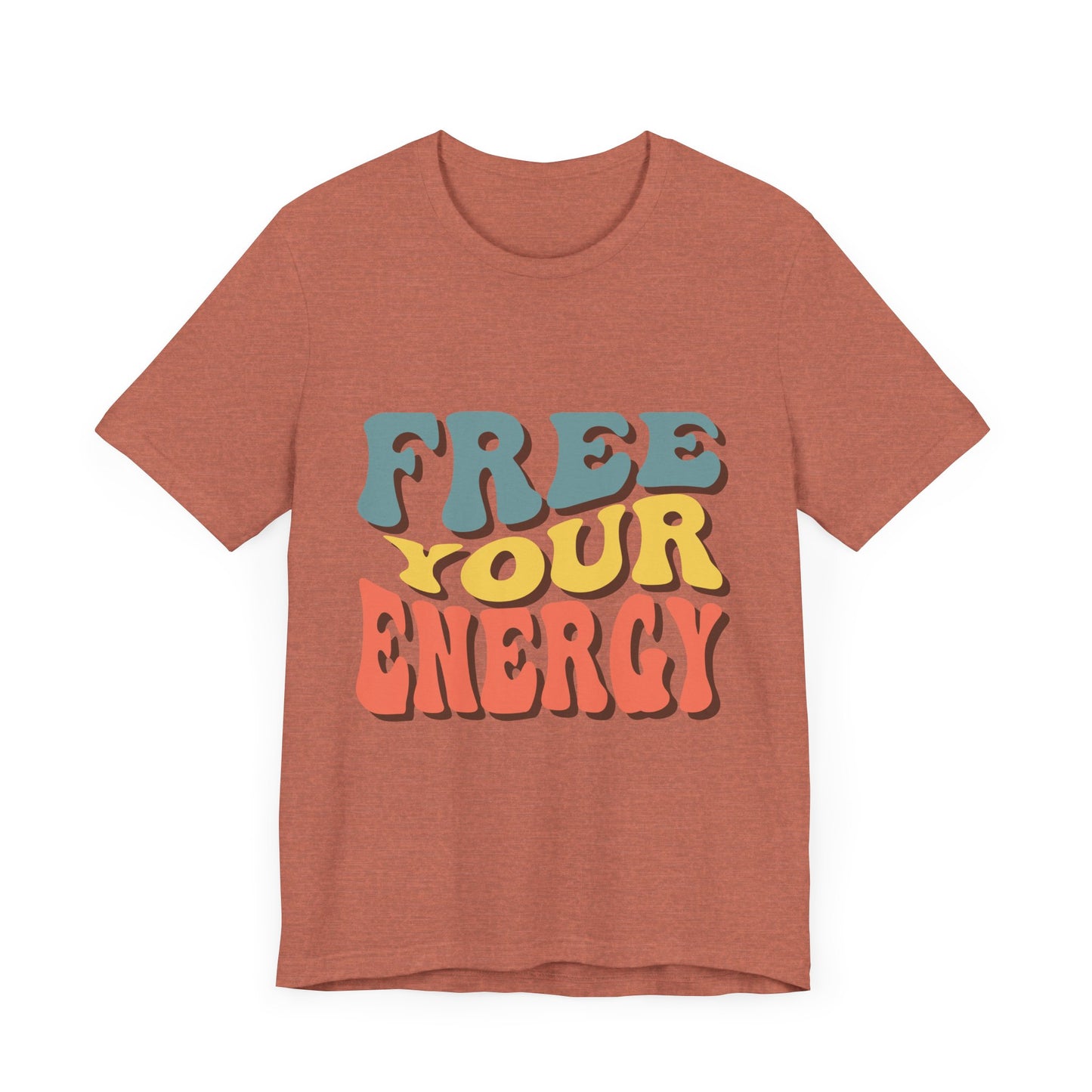Free Your Energy Unisex Jersey Tee - Vibrant Retro Style for Relaxation & Self-Expression