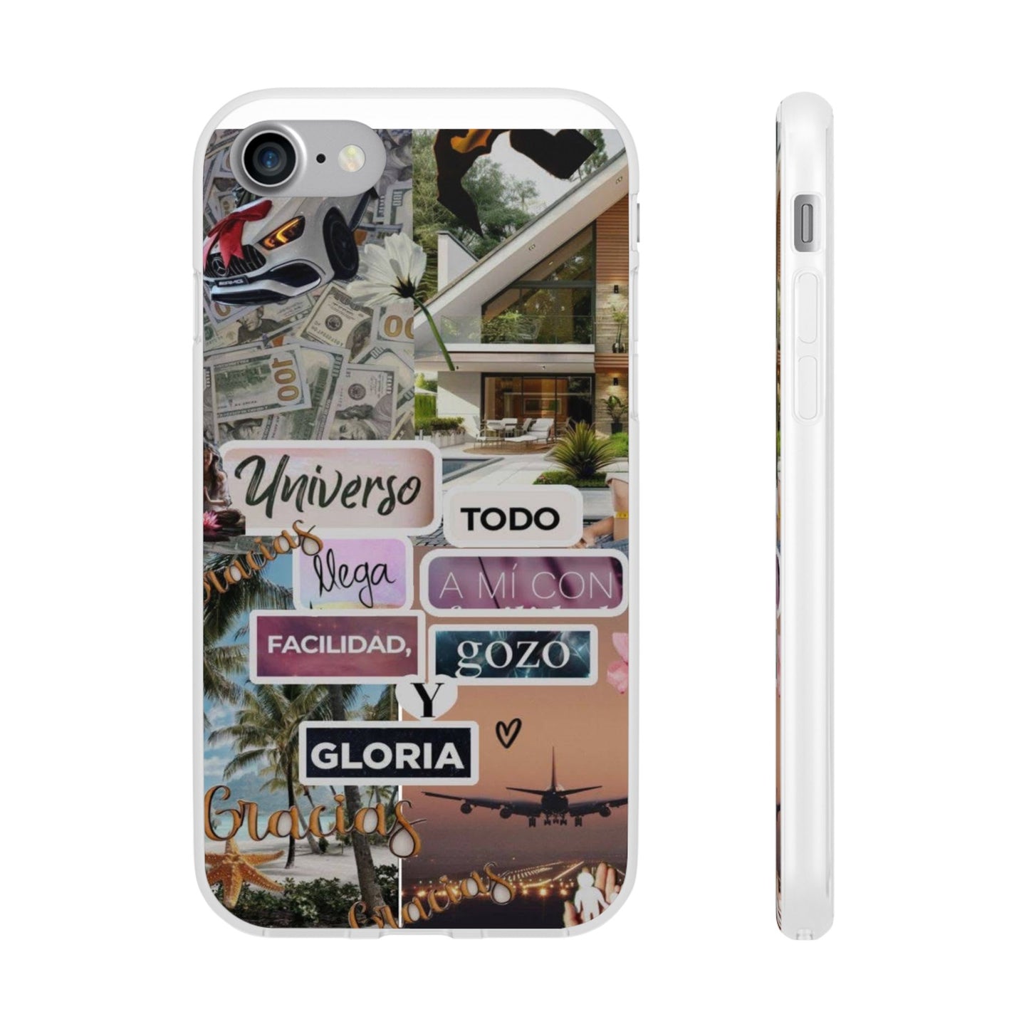 Vibrant Flexi Phone Case with Inspirational Quotes, Bohemian Style, Perfect Gift for Friends, Travelers, Birthdays, Everyday Use