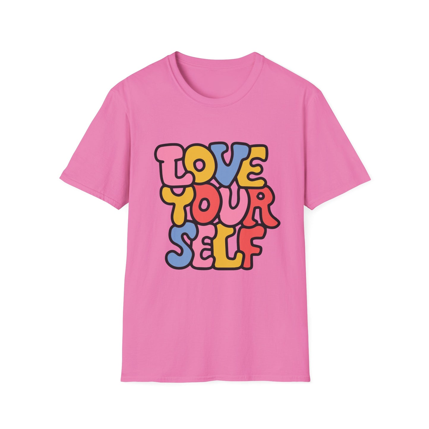 Inspirational Unisex Softstyle T-Shirt - 'Love Your Self'