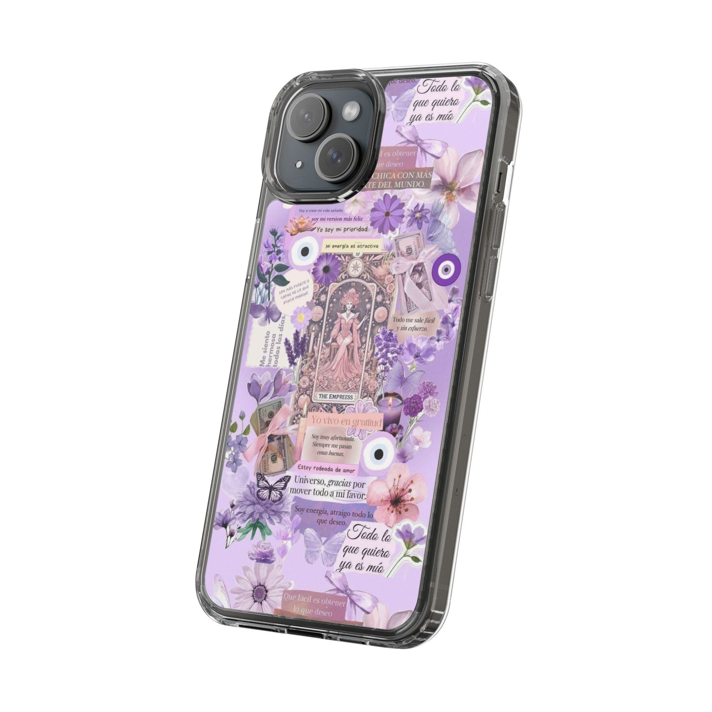 Beautiful Floral Phone Case, Clear Case, Cute Accessories, Gift for Her, Phone Protection, Trendy Tech