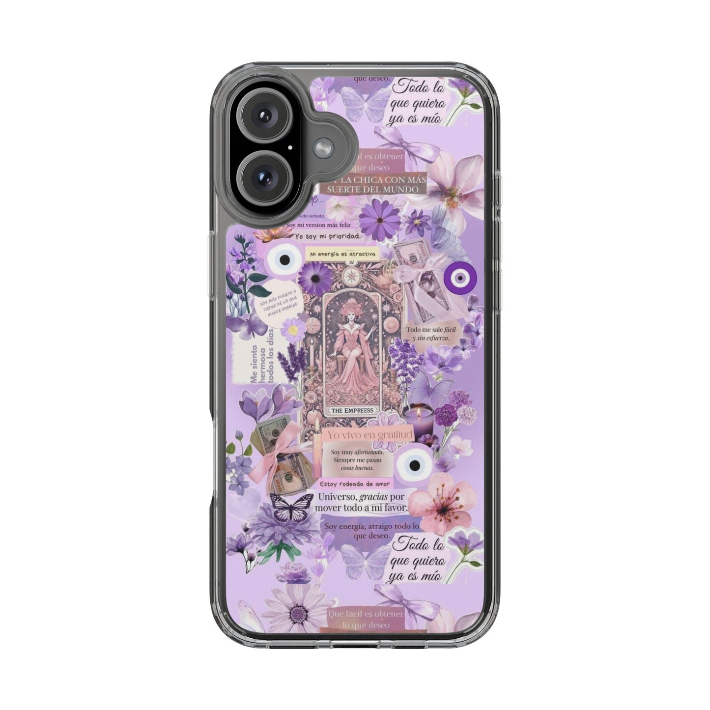 Beautiful Floral Phone Case, Clear Case, Cute Accessories, Gift for Her, Phone Protection, Trendy Tech