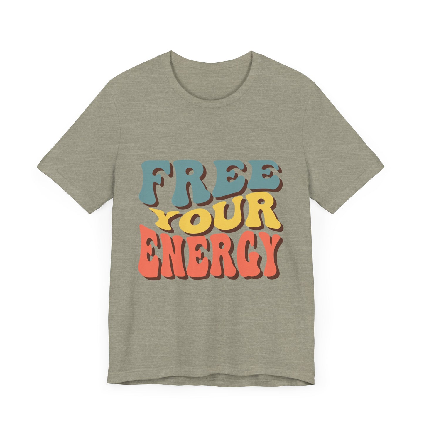 Free Your Energy Unisex Jersey Tee - Vibrant Retro Style for Relaxation & Self-Expression
