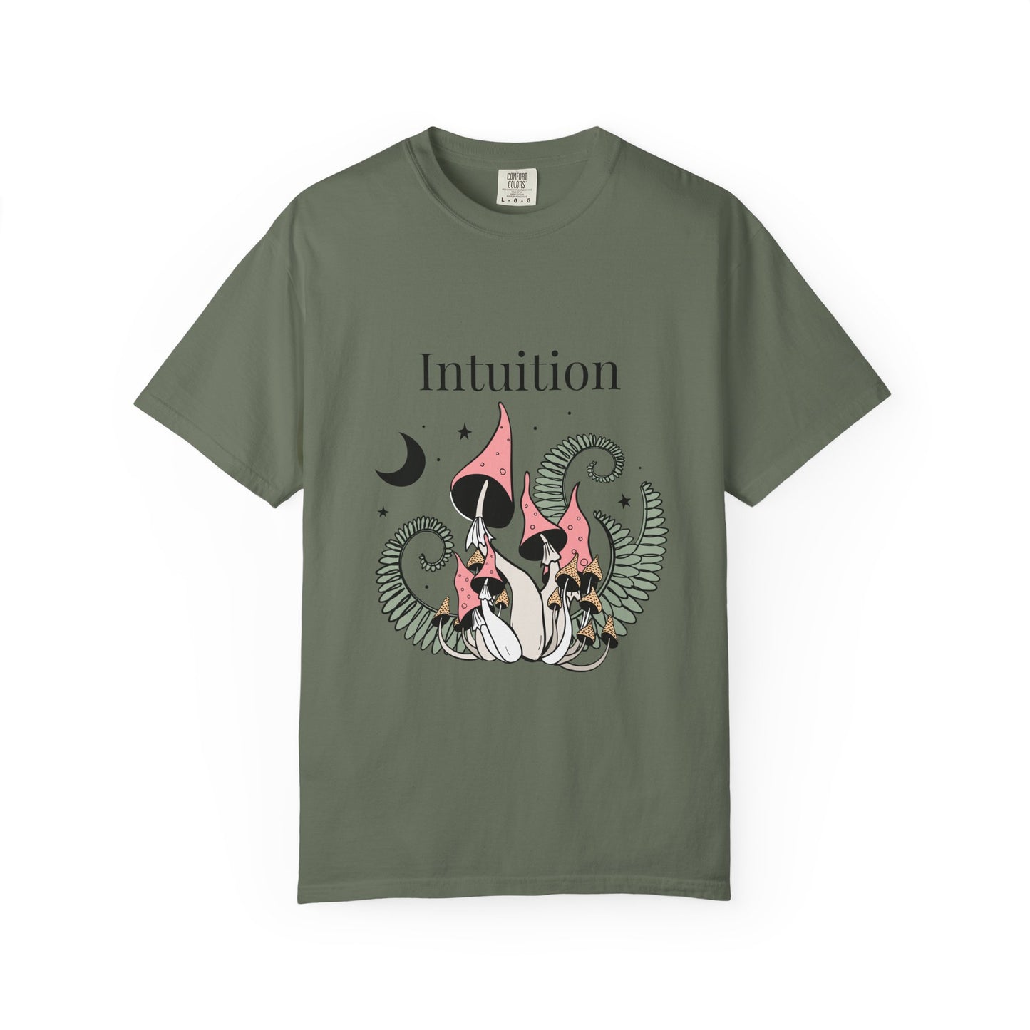 Intuition Unisex Garment-Dyed T-Shirt - Whimsical Nature Design