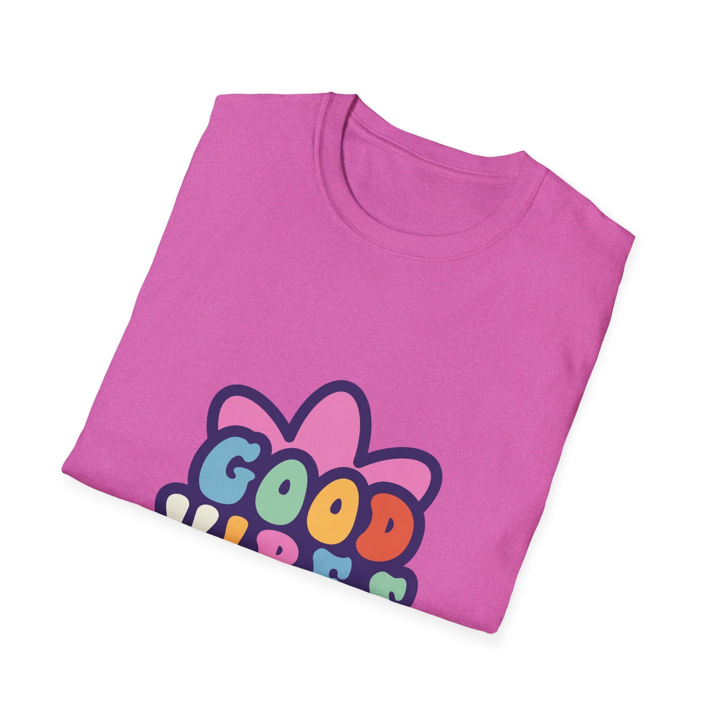 Good Vibes Unisex Softstyle T-Shirt - Trendy Graphic Tee for Positive Energy