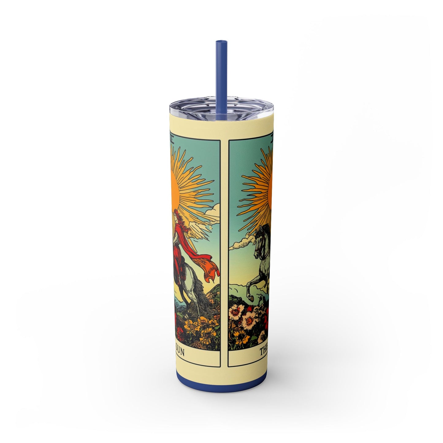 Sunshine Unicorn Skinny Tumbler, 20oz | Gift for Unicorn Lovers, Travel Cup, Reusable Straw, Summer Drinkware, Birthday Gift