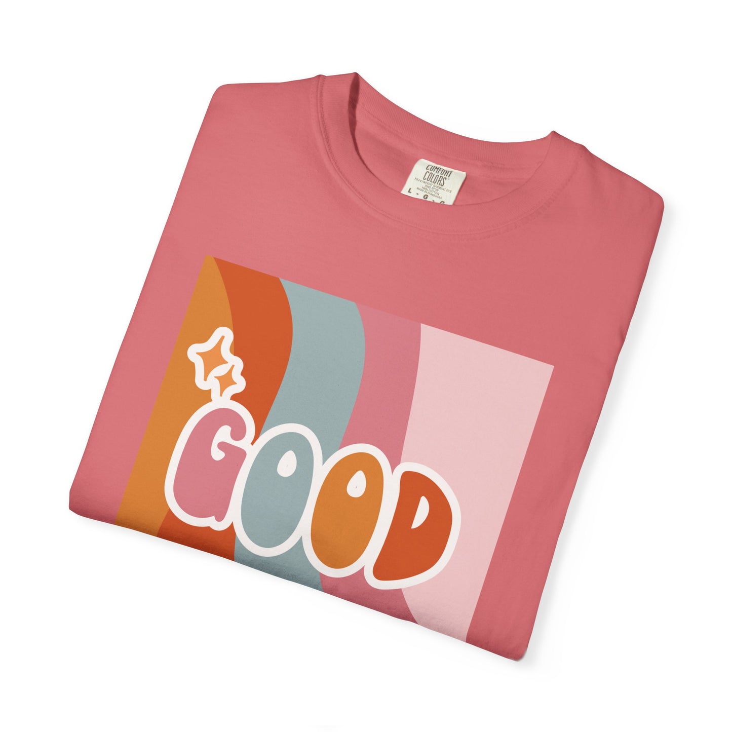 Good Vibes Unisex Garment-Dyed T-Shirt – Relaxed Fit Summer Tee