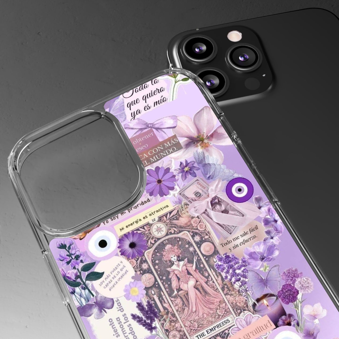 Beautiful Floral Phone Case, Clear Case, Cute Accessories, Gift for Her, Phone Protection, Trendy Tech