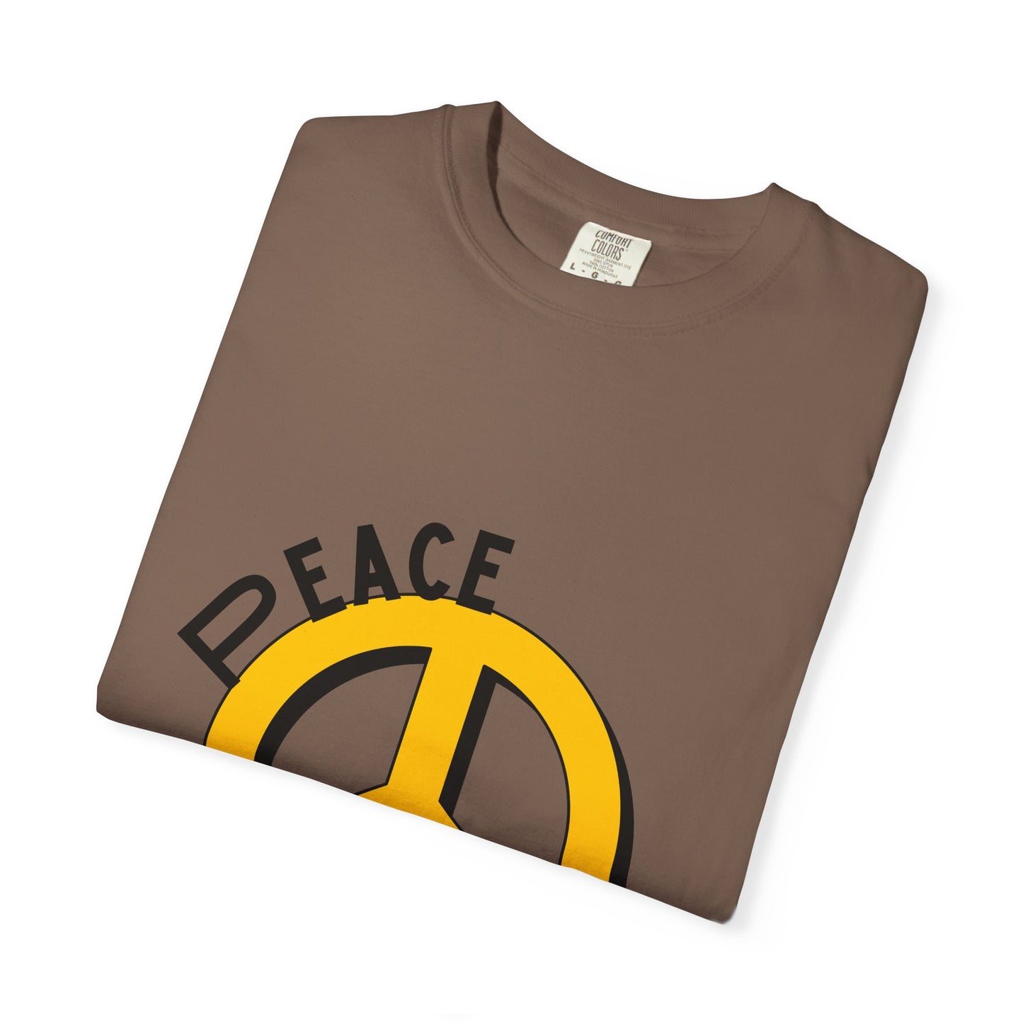 Peace Graphic Unisex T-Shirt - Garment-Dyed White Tee for Casual Vibes