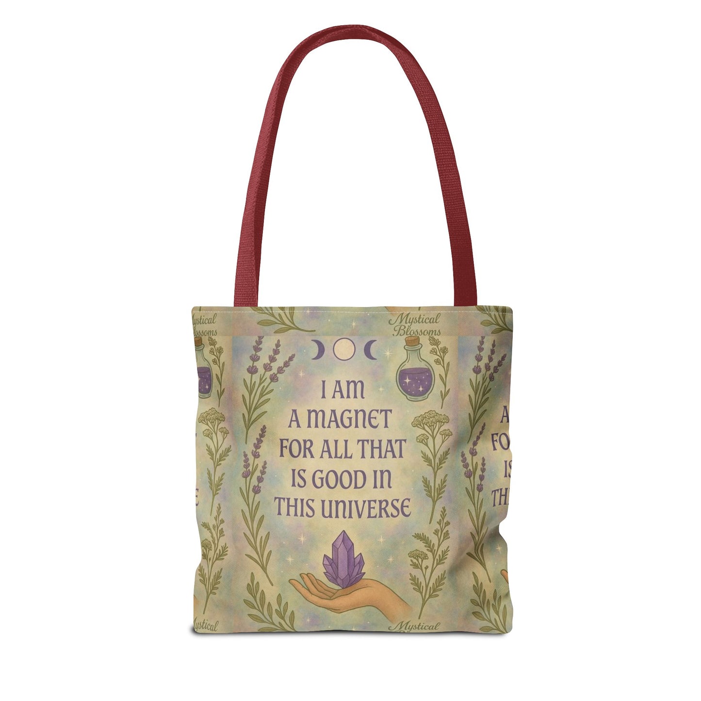 Magical Tote Bag | Affirmation Tote, Crystal Lover Gift, Eco-Friendly Bag, Inspirational Affirmations, Unique Shopping Bag