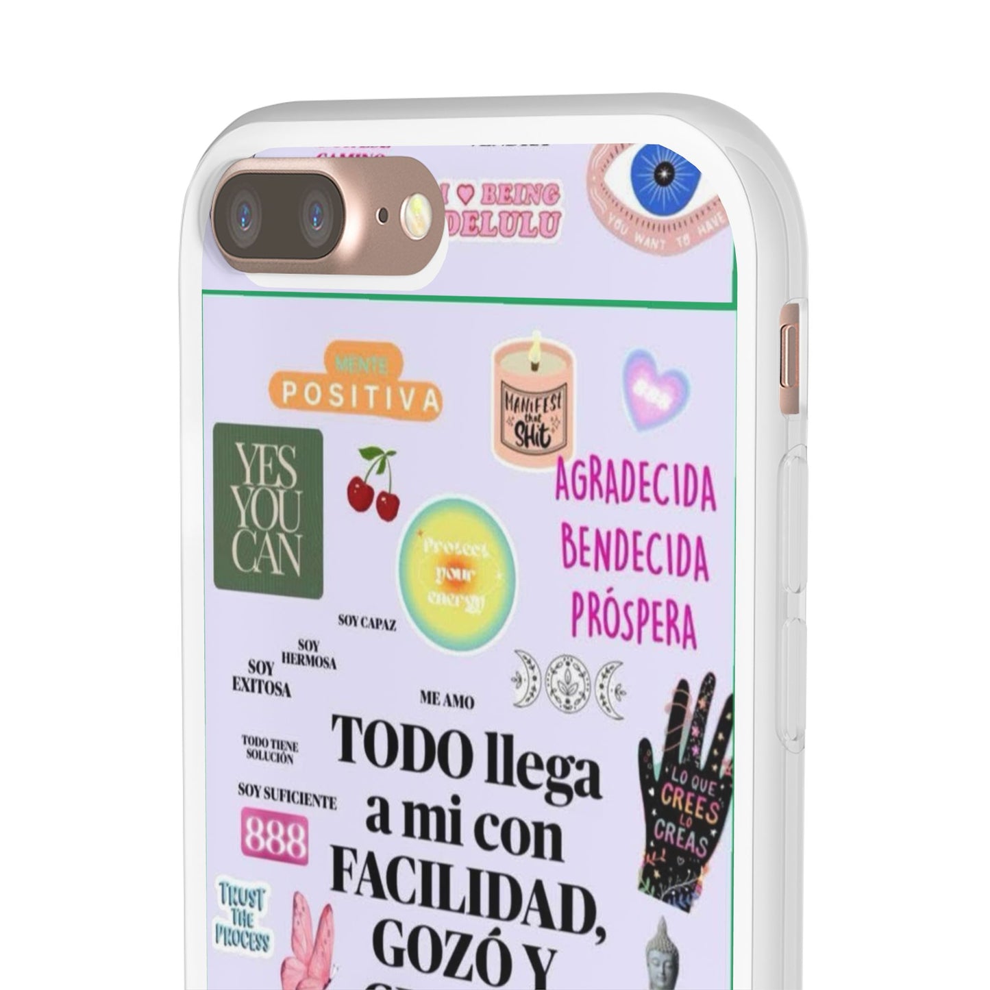 Positive Affirmation Flexi Cases for iPhone, Inspirational Phone Cover, Motivational Case, Gift for Her, Trendy Phone Protector